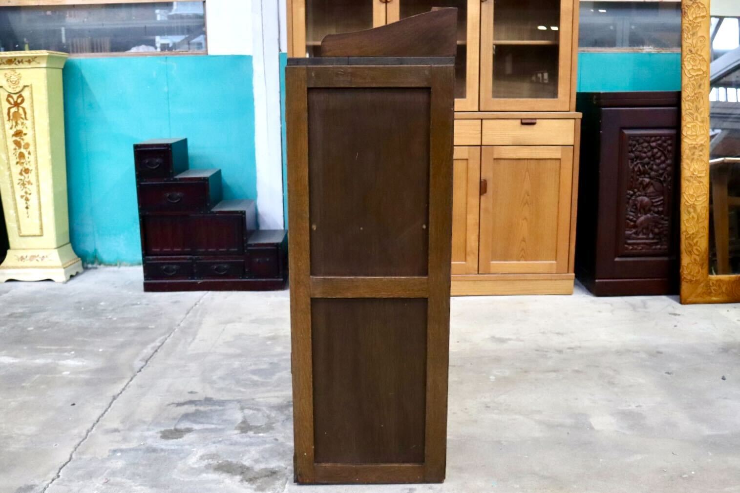 GMIH285B○和製アンティーク ヴィンテージ 昭和レトロ キャビネット リビングボード オーク材 クラシック