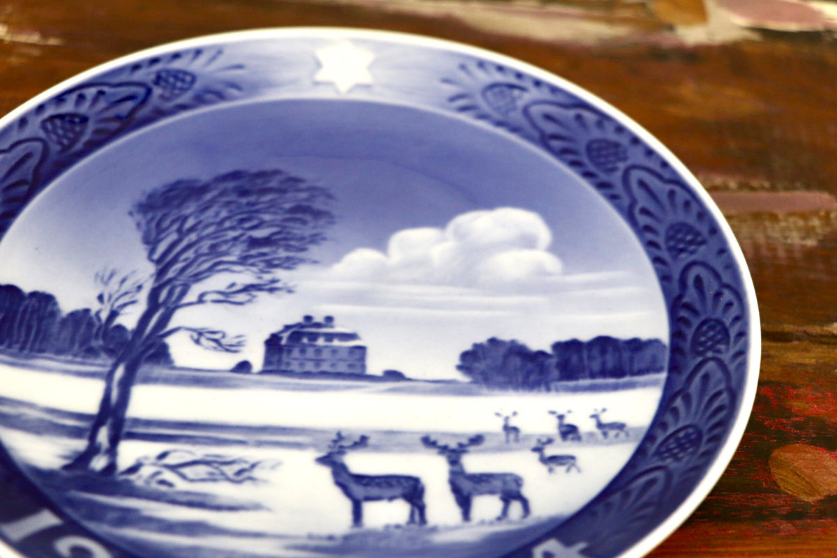 GMJO136L〇ROYAL COPENHAGEN / ロイヤルコペンハーゲン 1934年 イヤープレート 一軒家 オルフ・イェンセン エルミタージュ城 デンマーク製