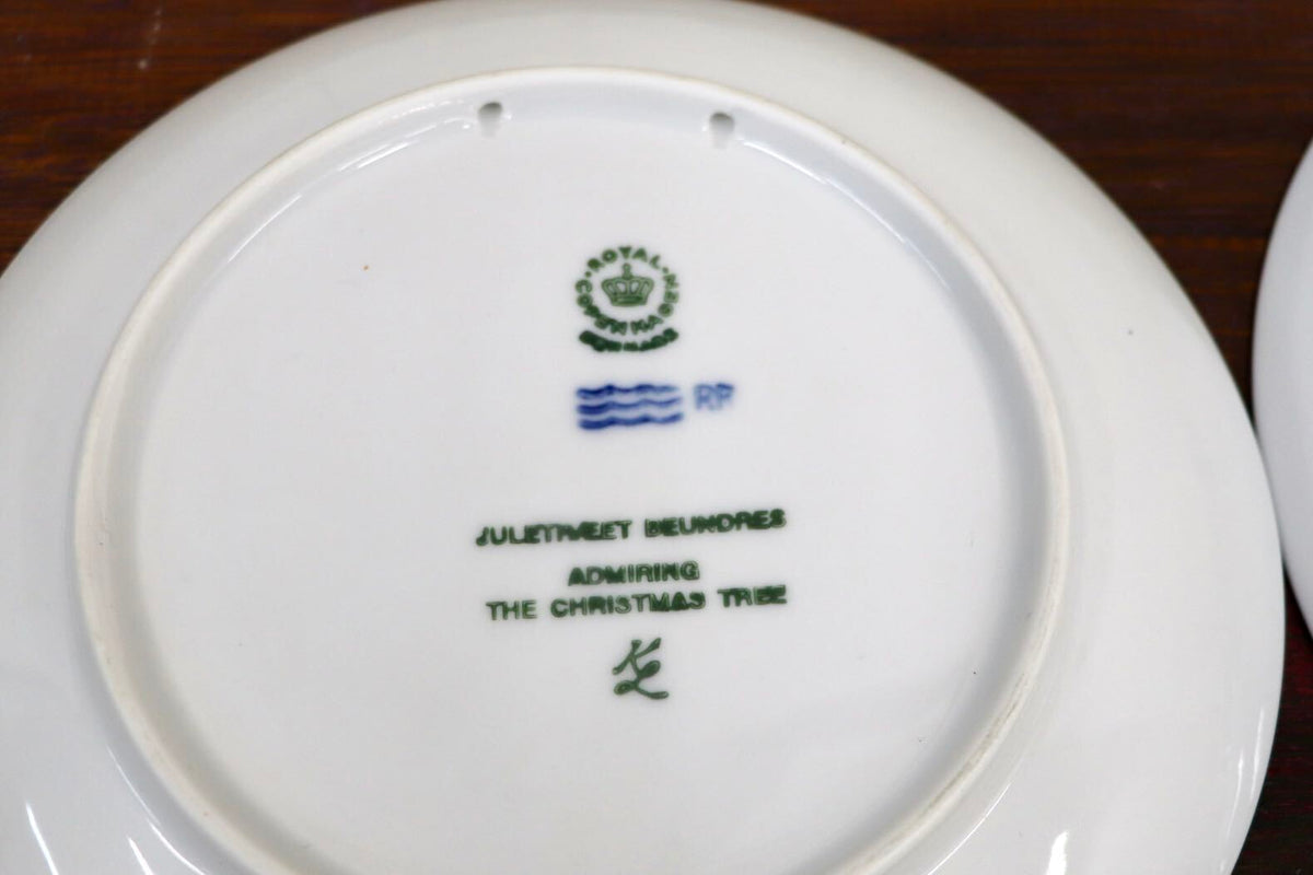 GMJO136M〇ROYAL COPENHAGEN / ロイヤルコペンハーゲン イヤープレート 3枚セット 1980年 1981年 2000年 クリスマスプレート デンマーク製