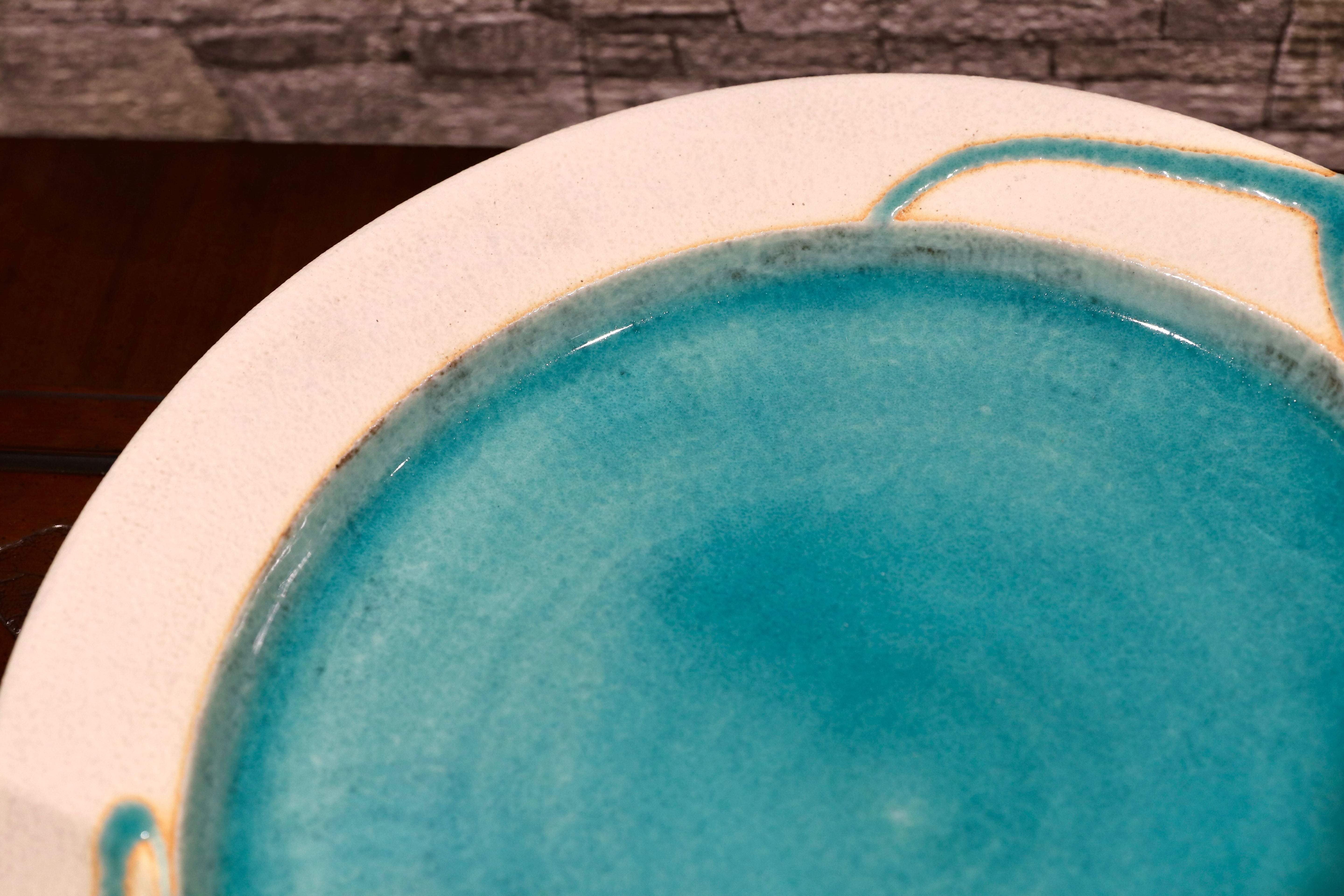 GMIO95○雅峰窯 / Gahou-gama リム皿 丹波立杭焼 大皿 プレート