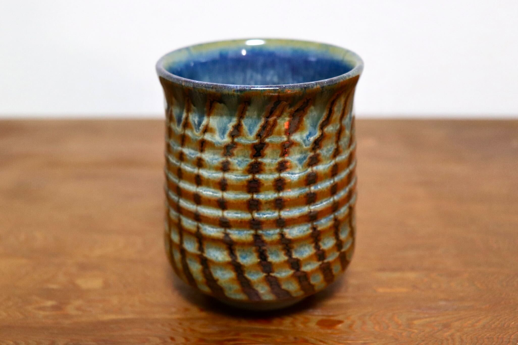 GMIO463A○千代市陶房 清水千代市 丹波焼 湯呑み 陶器 伝統工芸 丹波篠山 未使用