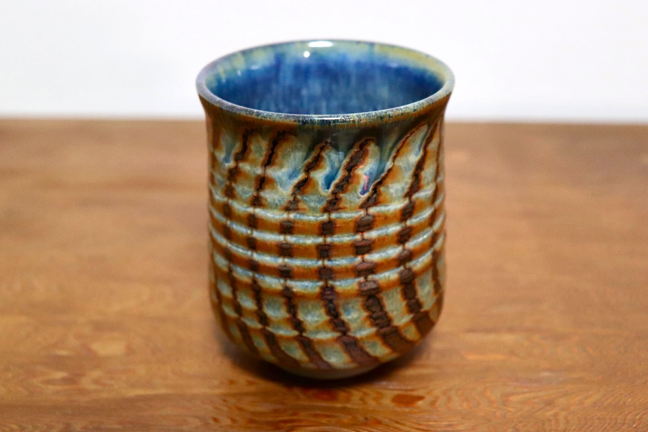 GMIO463A○千代市陶房 清水千代市 丹波焼 湯呑み 陶器 伝統工芸 丹波篠山 未使用