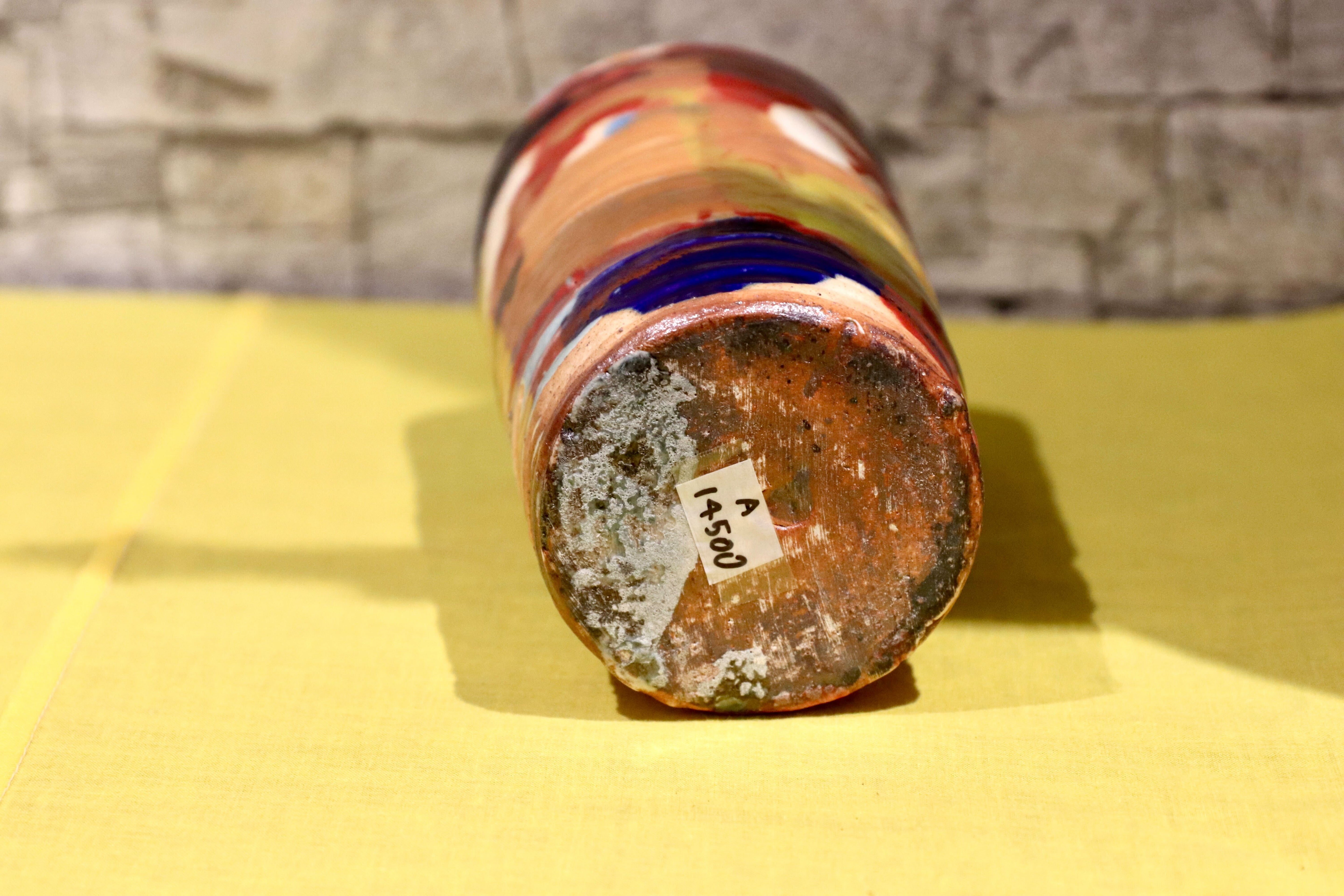 GMIO201A○丹文窯 / Tanbungama ウォーターボトル 丹波立杭焼 一点物 ミャクミャク模様 花瓶 フラワーベース