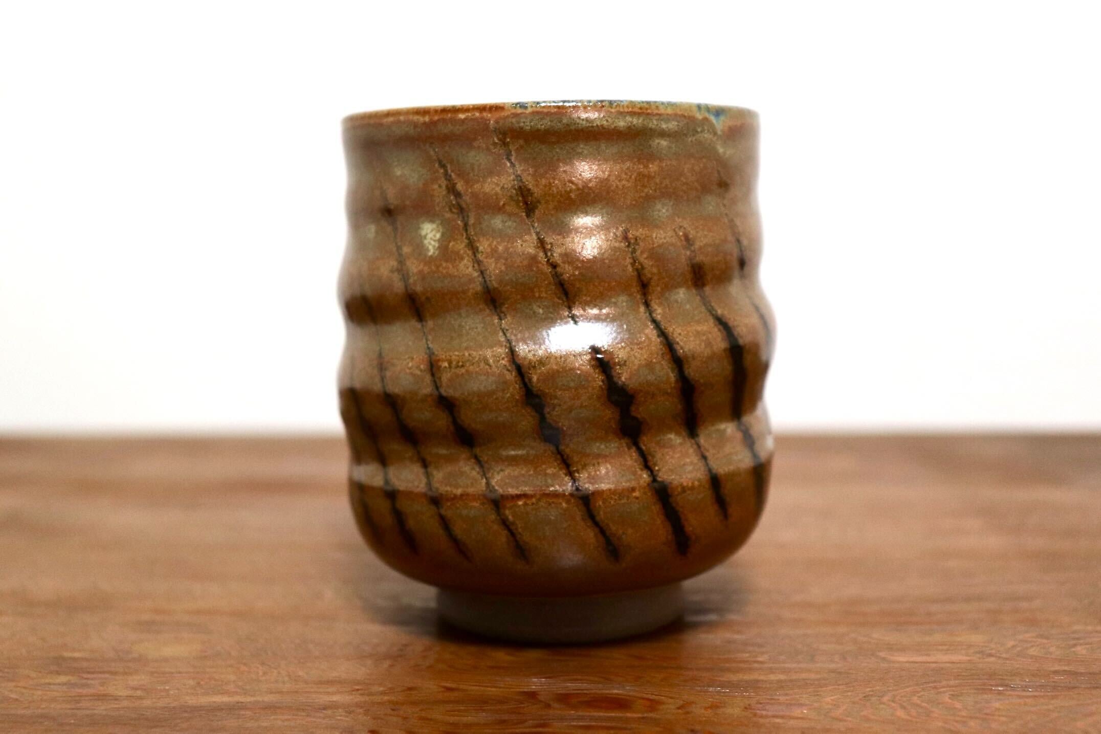 GMIO463B○千代市陶房 清水千代市 丹波焼 湯呑み 陶器 丹波篠山 伝統工芸 未使用