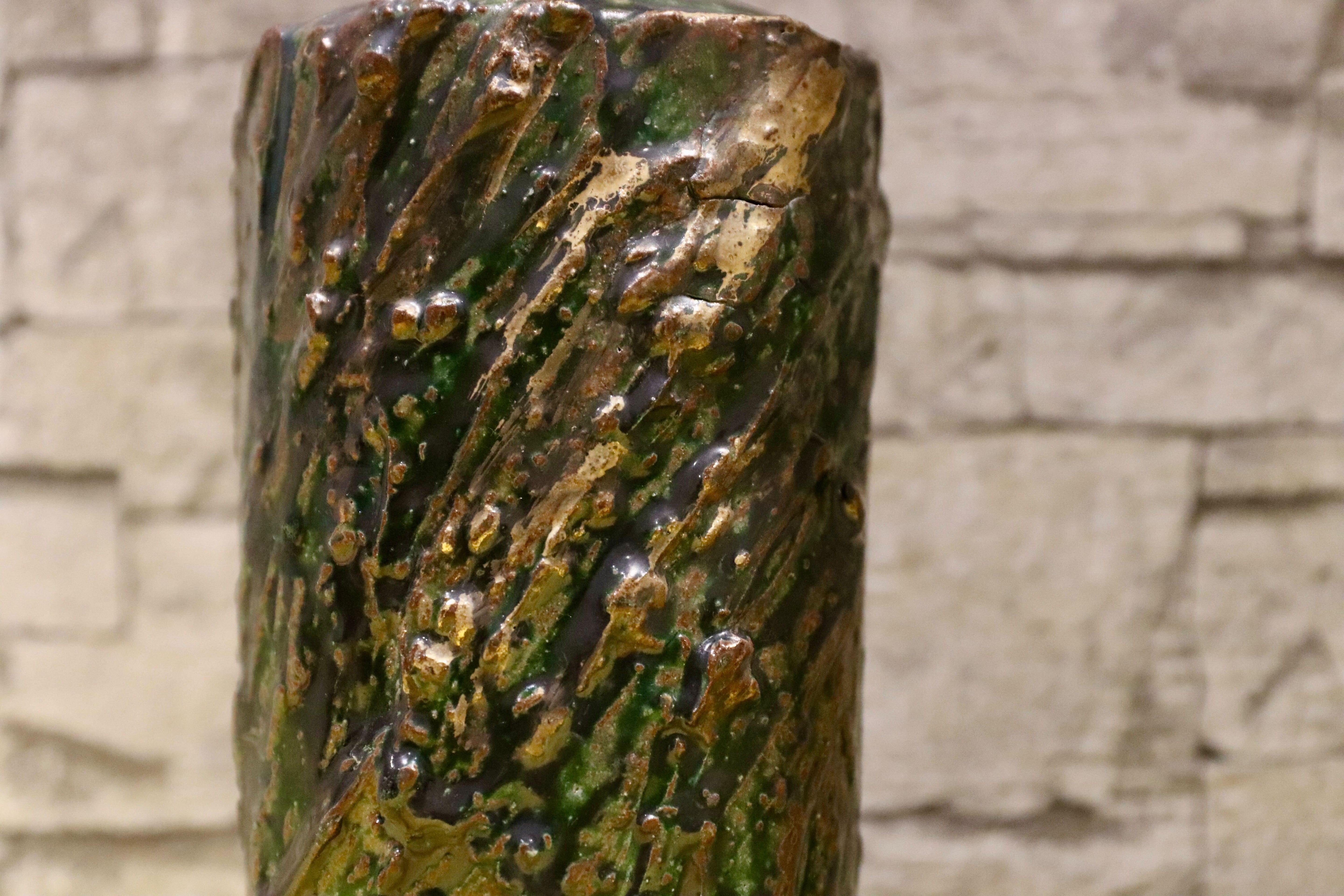 GMIO201D○丹文窯 / Tanbungama ウォーターボトル 丹波立杭焼 一点物 ミャクミャク模様 花瓶 フラワーベース