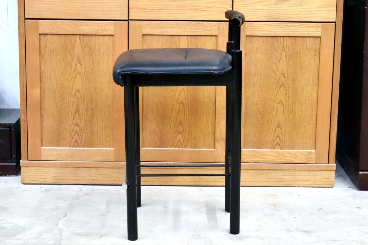 GMIS434B○モリシゲ / MORISHIGE カウンターチェア ハイチェア ハイスツール アームレスチェア 椅子 本革 天然木 漆 ブラック 国産家具