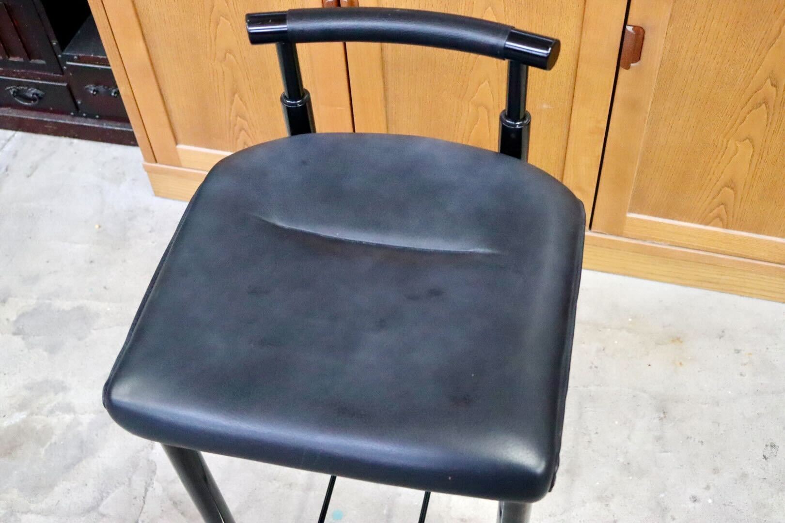 GMIS434B○モリシゲ / MORISHIGE カウンターチェア ハイチェア ハイスツール アームレスチェア 椅子 本革 天然木 漆 ブラック 国産家具