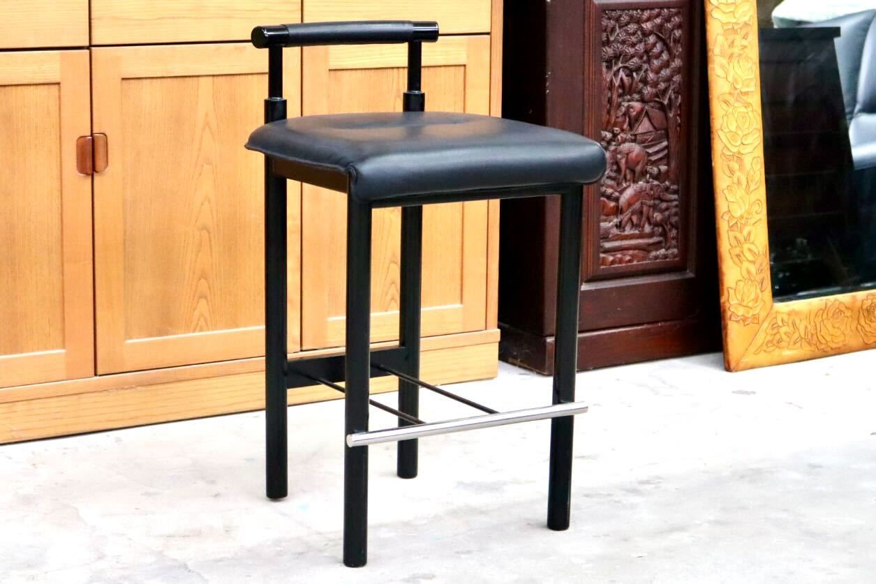 GMIS434D○モリシゲ / MORISHIGE カウンターチェア ハイチェア ハイスツール アームレスチェア 椅子 本革 天然木 漆 ブラック 国産家具