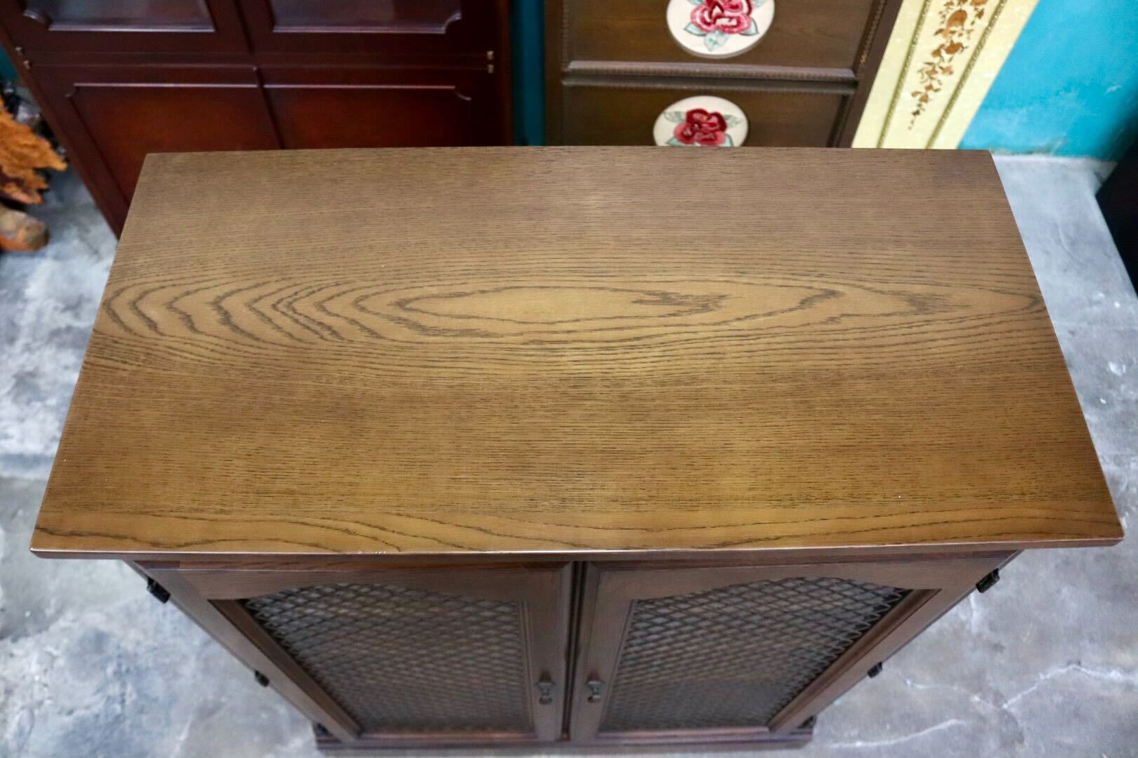 GMIS437B○コスガ / KOSUGA キャビネット サイドボード リビングボード チェスト 書棚 オーク材 ガラス扉 クラシック レトロ