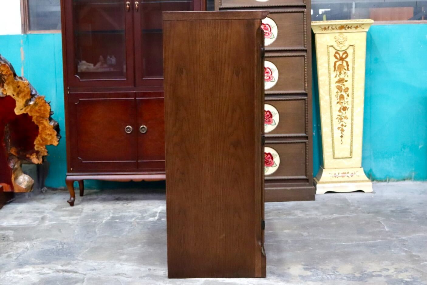 GMIS437B○コスガ / KOSUGA キャビネット サイドボード リビングボード チェスト 書棚 オーク材 ガラス扉 クラシック レトロ