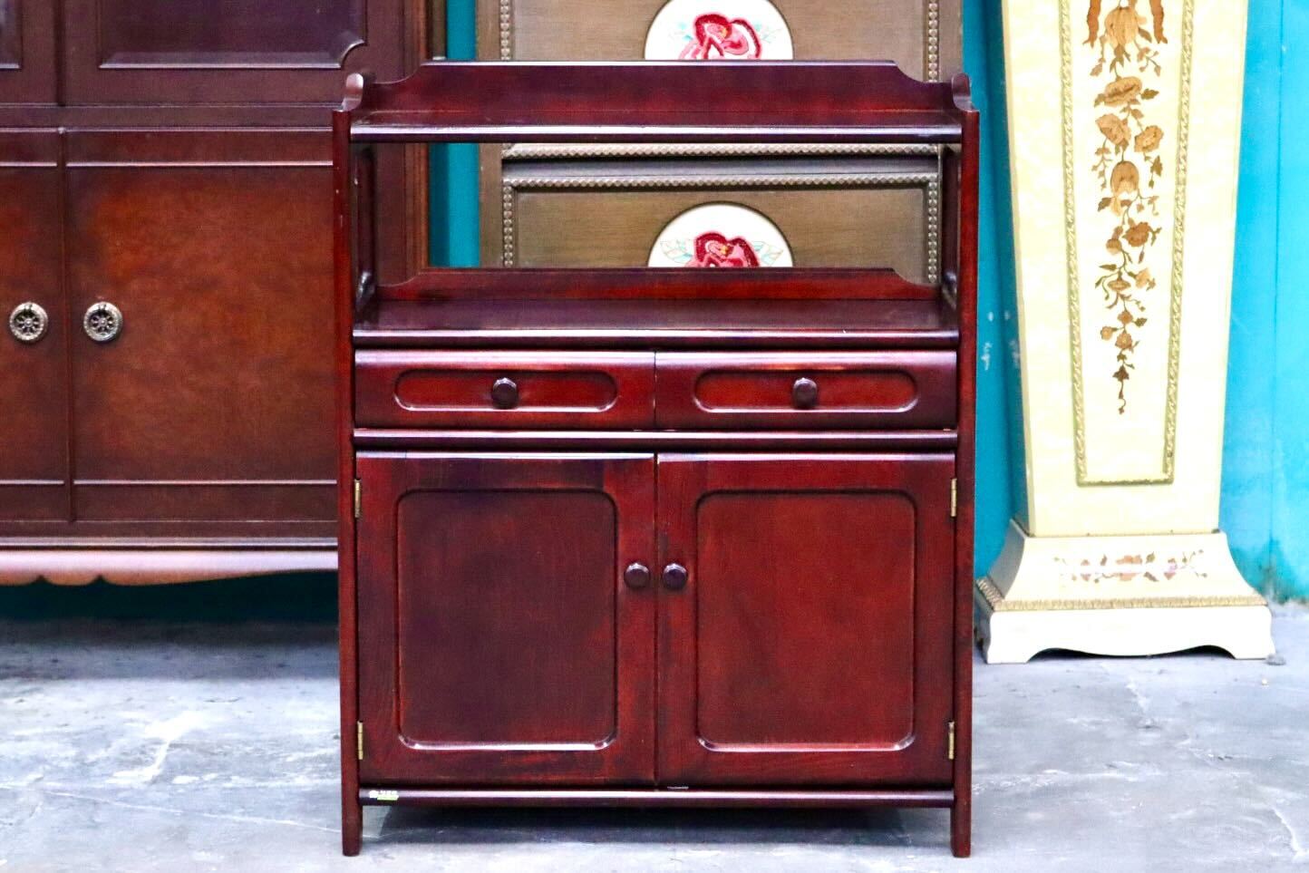 GMIK810○karimoku / カリモク オールドカリモク サイドキャビネット 電話台 花台 サイドボード 飾り棚 引き出し 木製 国産家具