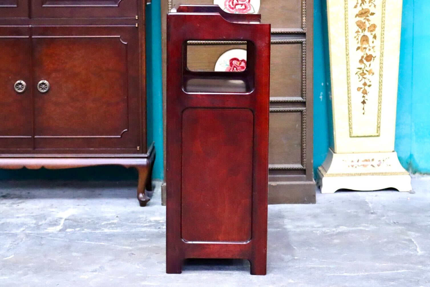 GMIK810○karimoku / カリモク オールドカリモク サイドキャビネット 電話台 花台 サイドボード 飾り棚 引き出し 木製 国産家具