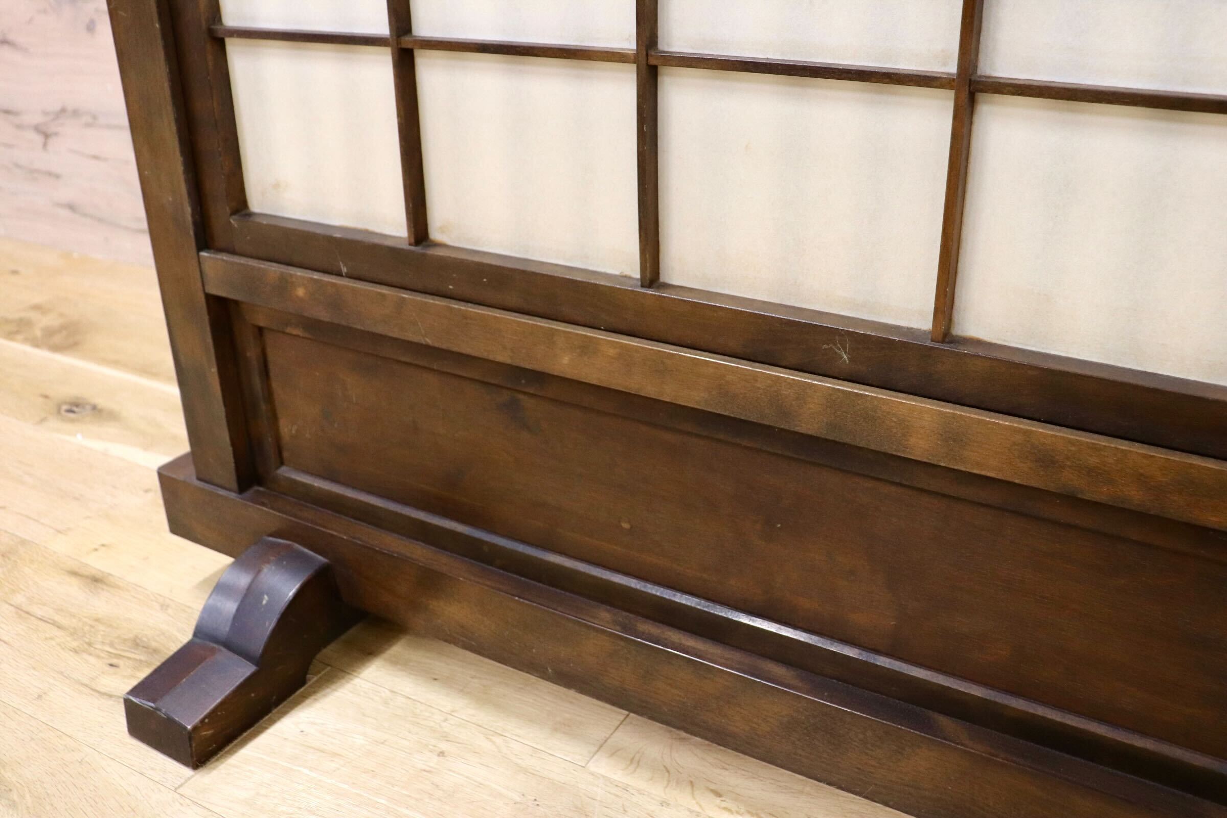 GMIH414○九州民芸家具 衝立 パーテーション 和室 座敷 古民家 間仕切り 和モダン レトロ 民藝 検）北海道民芸 松本民芸