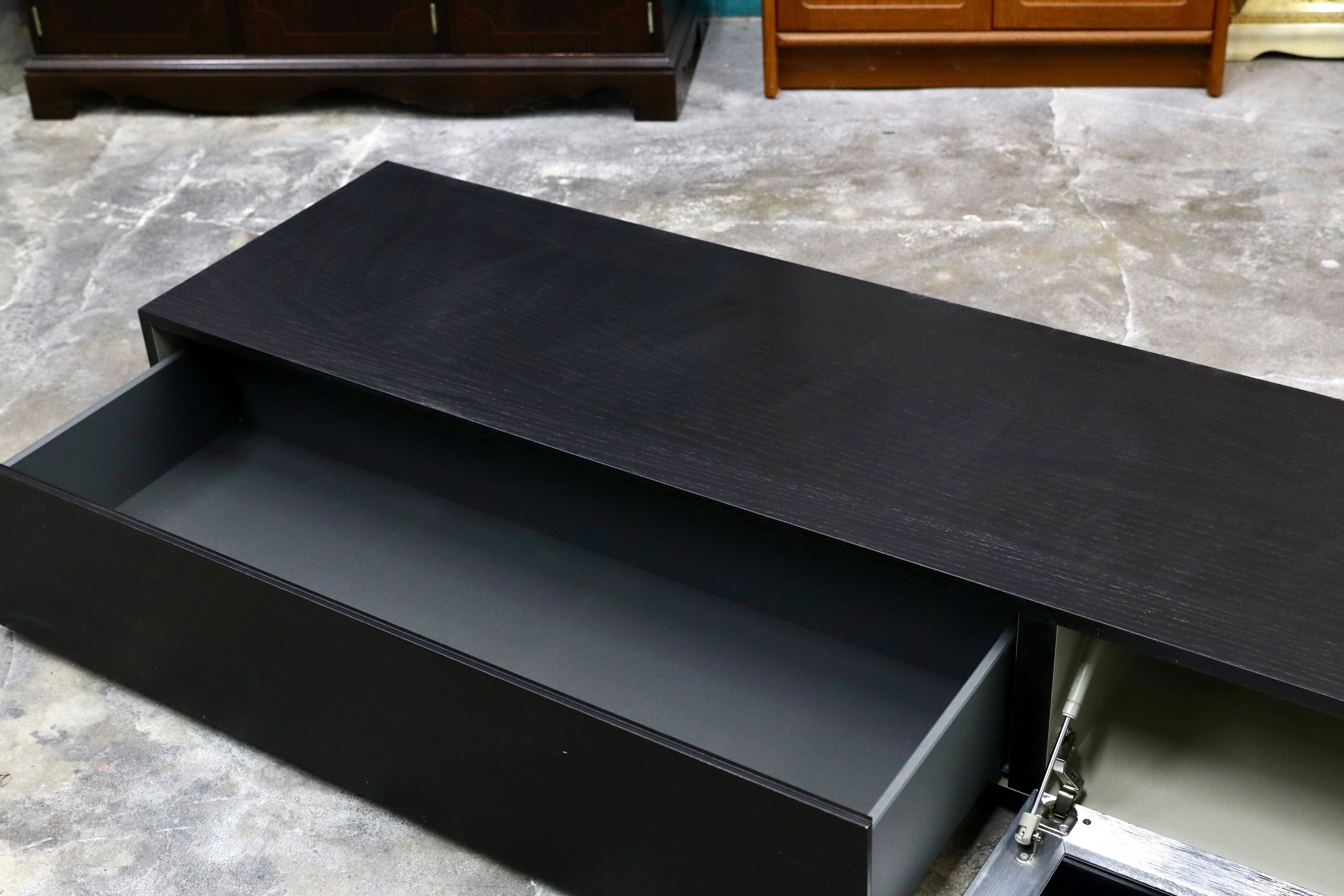 GMIS69○BoConcept / ボーコンセプト LUGANO ルガーノ テレビボード TVボード AVボード リビング収納 ブラック 北欧モダン 定価約24万