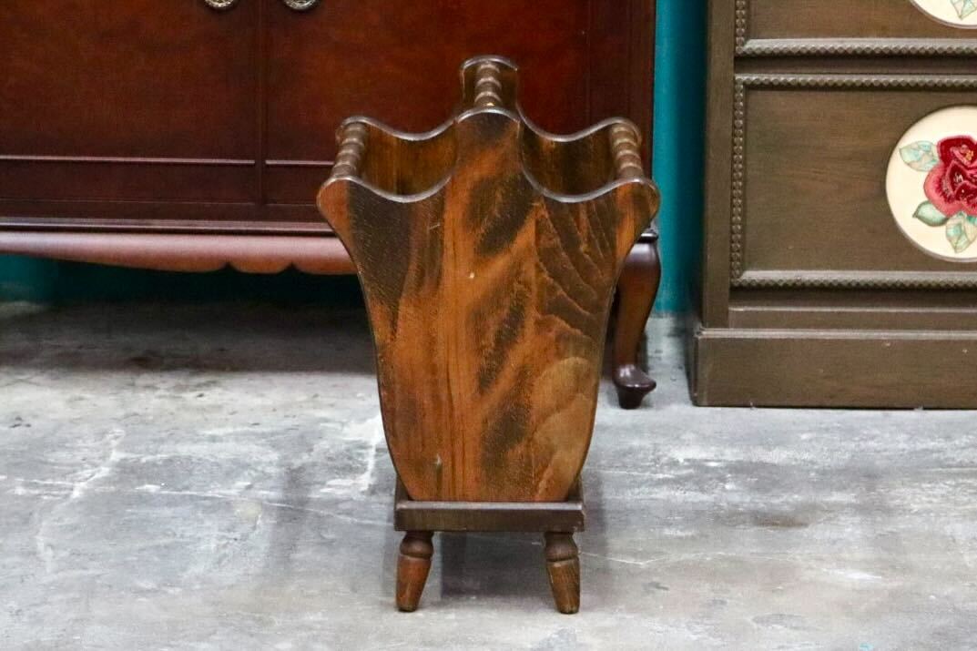 GMIK806○飛騨産業 / HIDA キツツキ マガジンラック ブックスタンド スリッパラック 木製 雑誌 本 収納 レトロ