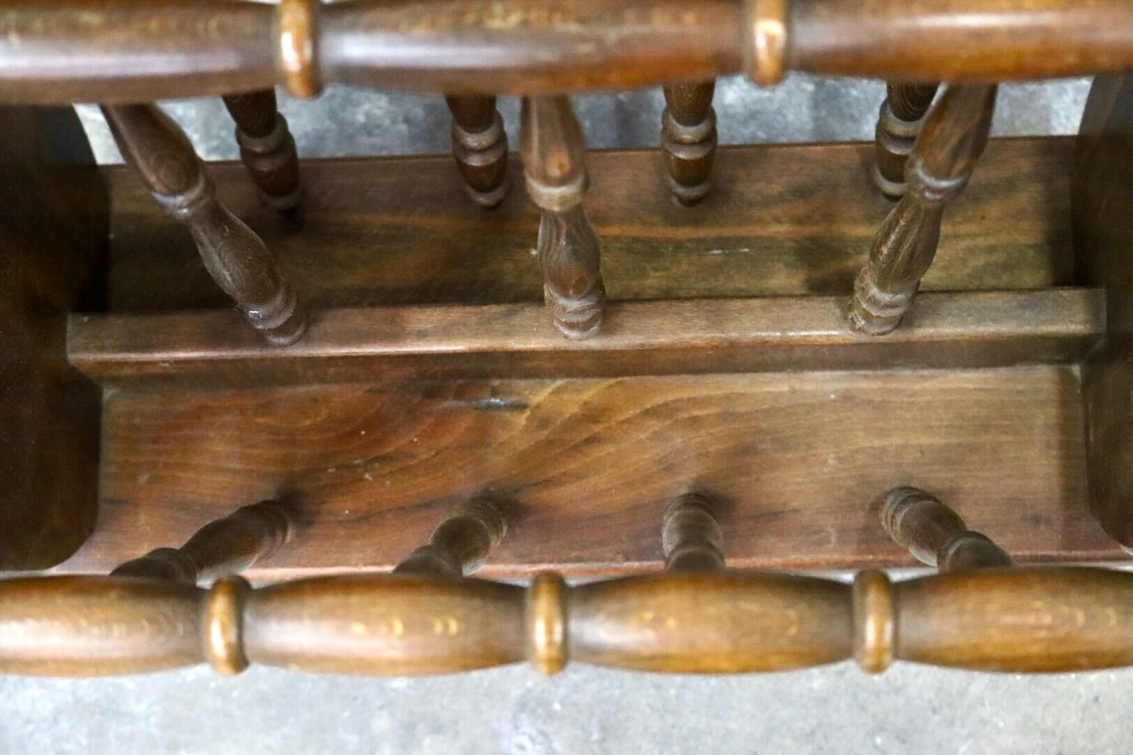 GMIK806○飛騨産業 / HIDA キツツキ マガジンラック ブックスタンド スリッパラック 木製 雑誌 本 収納 レトロ