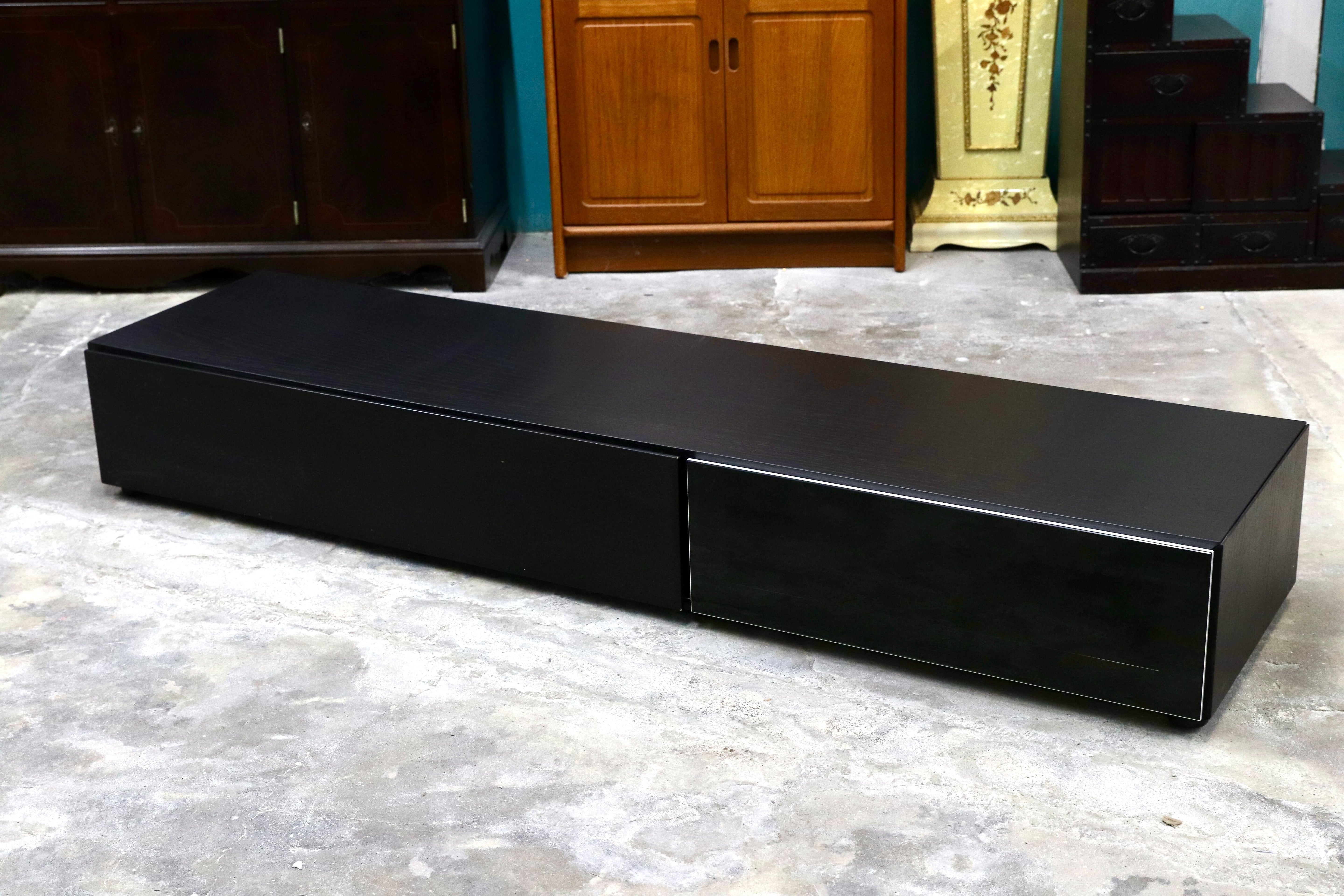 GMIS69○BoConcept / ボーコンセプト LUGANO ルガーノ テレビボード TVボード AVボード リビング収納 ブラック 北欧モダン 定価約24万