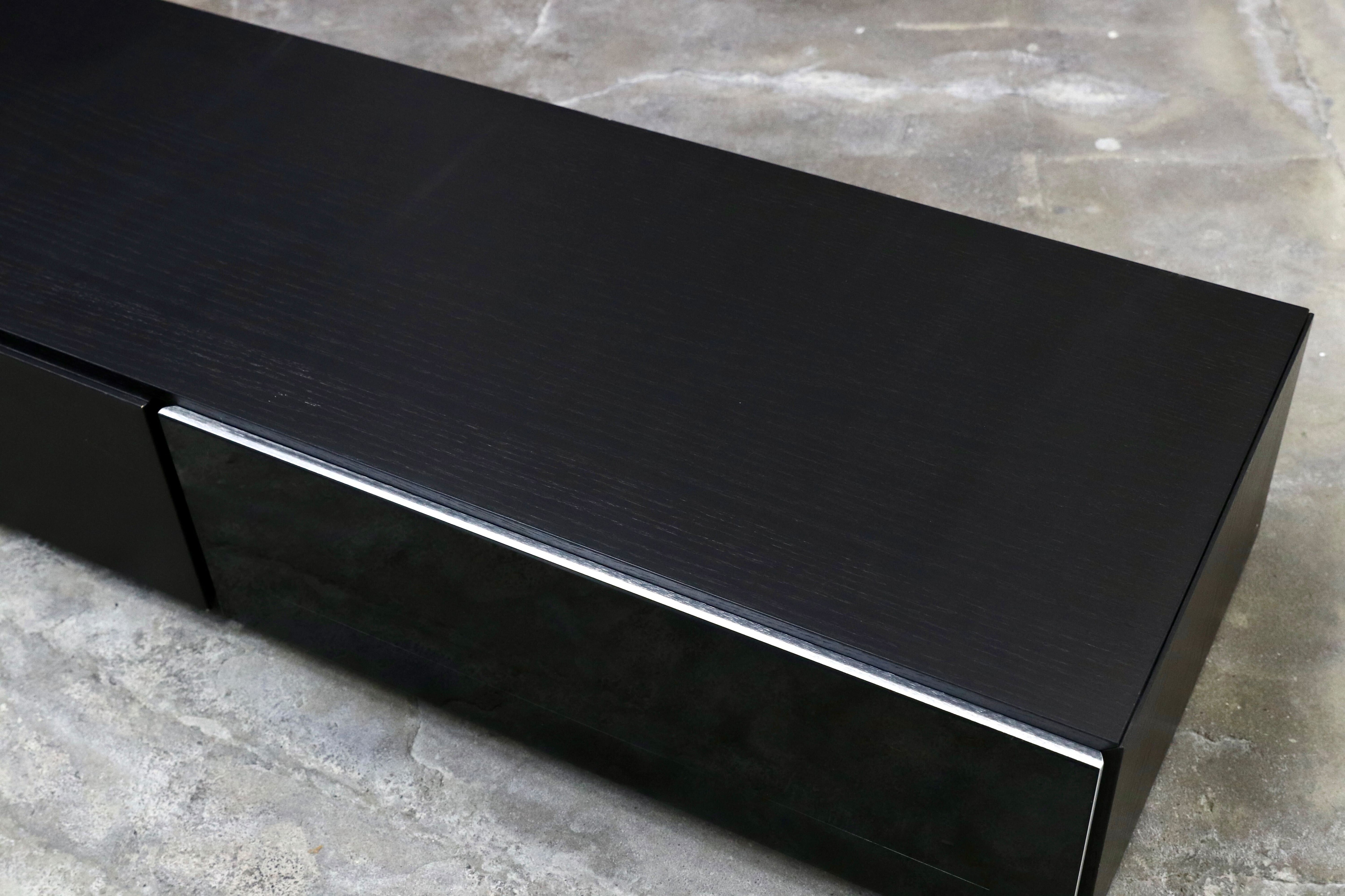 GMIS69○BoConcept / ボーコンセプト LUGANO ルガーノ テレビボード TVボード AVボード リビング収納 ブラック 北欧モダン 定価約24万