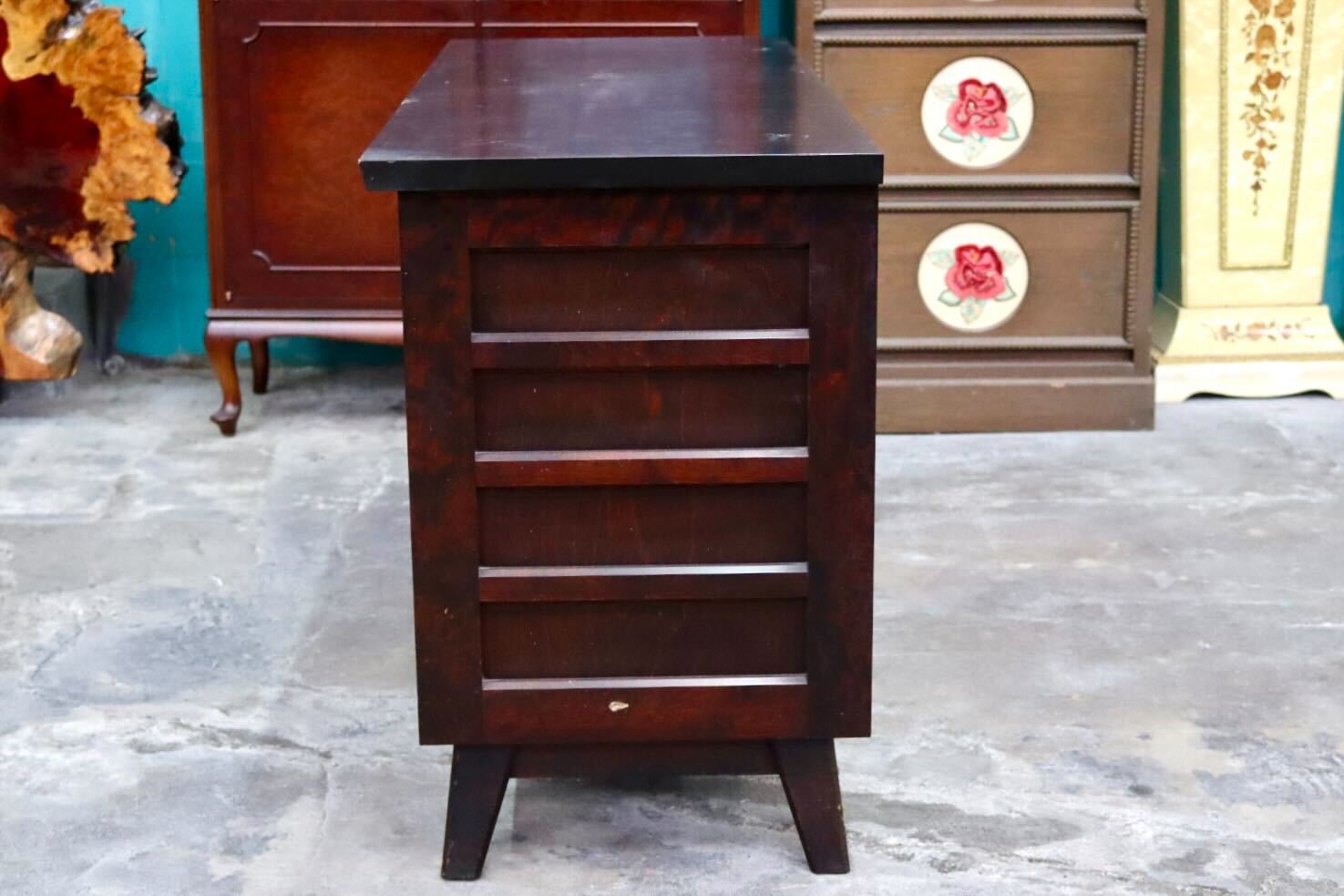 GMIS428A○北海道民芸家具 キャビネット サイドボード 棚 引き出し リビング収納 木製 樺材 レトロ クラシック ヴィンテージ 国産家具