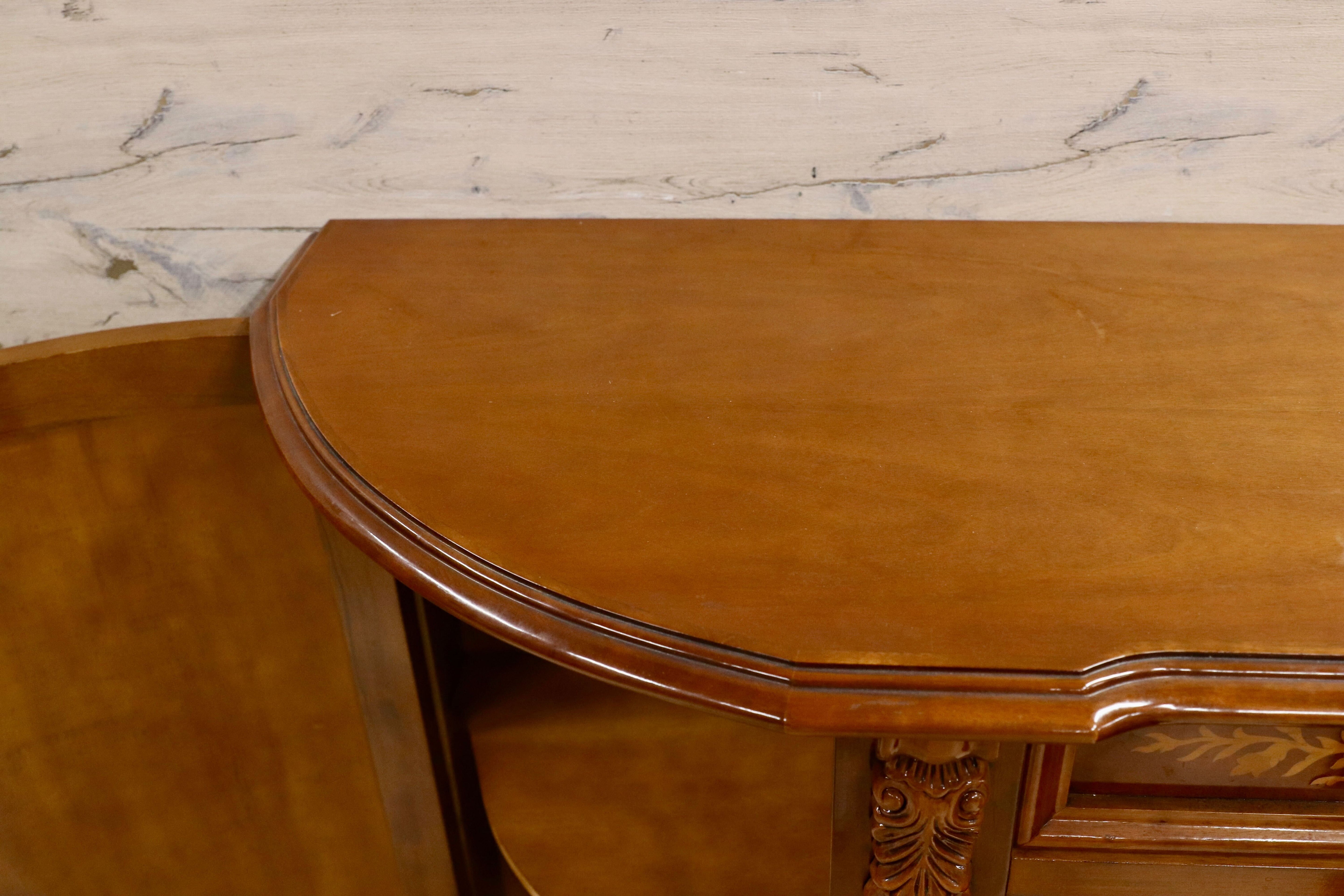 GMIH266○イタリア製 クラシック サイドボード リビングボード キャビネット 象嵌細工 西洋 ヨーロピアン　チェスト アンティーク