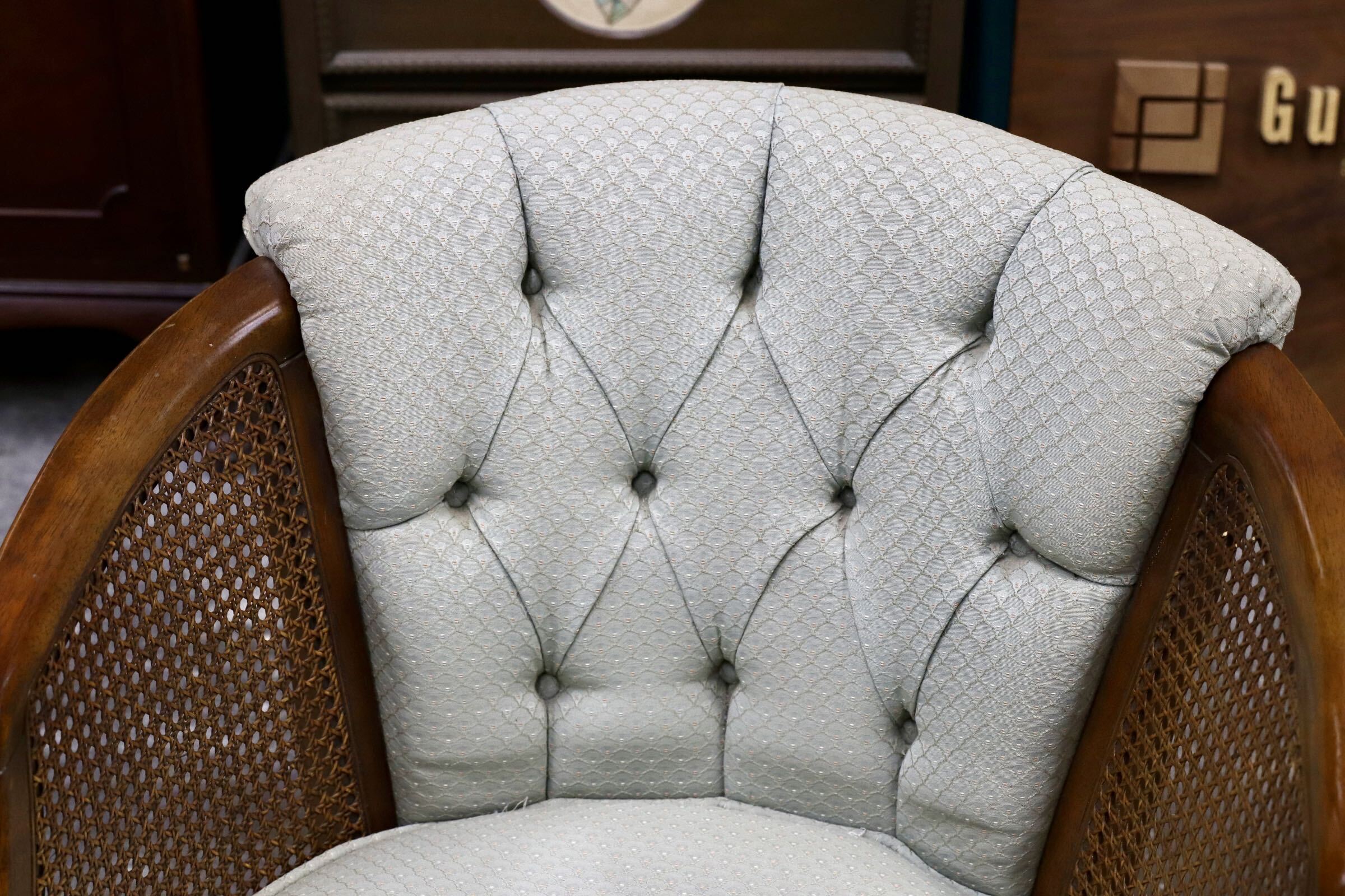 GMJS250B○三越家具 Brugge / ブルージュ COUNTRY HOUSE カントリーハウス ヴィンテージ シングルソファ ラタン 英国カントリー 稀少