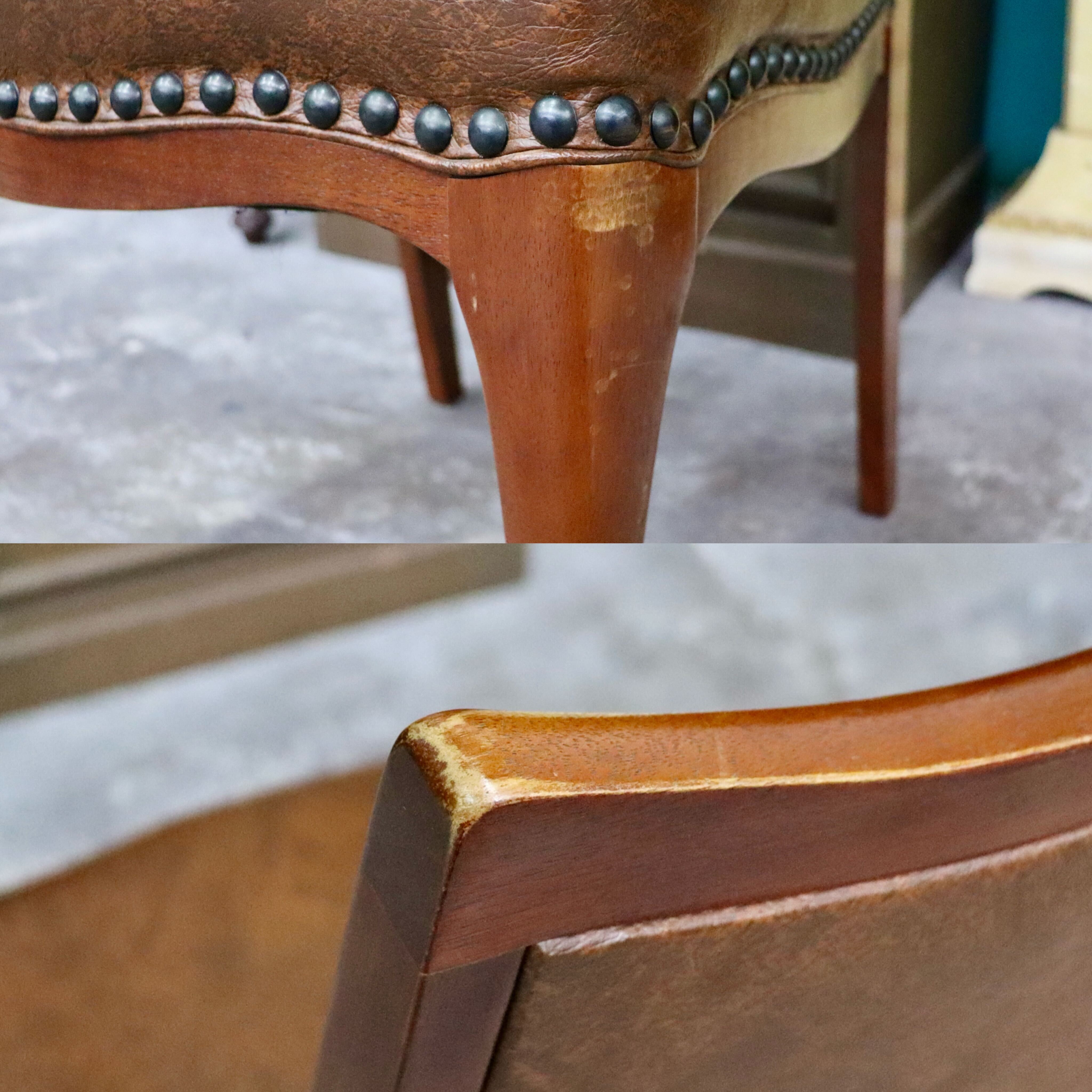 GMIK630○maruni / マルニ ベルサイユ グレース ダイニングチェア ハイバックチェア 椅子 鋲打ち 猫脚 合皮 ヨーロピアン クラシック