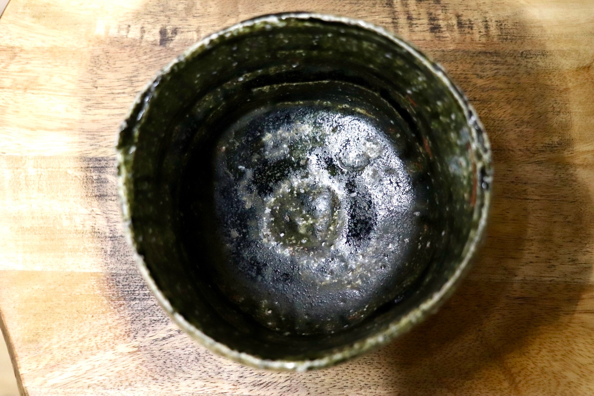 GMJO26○千代市陶房 清水万佐年 丹波焼 伊羅保茶碗 伝統工芸 丹波篠山 未使用