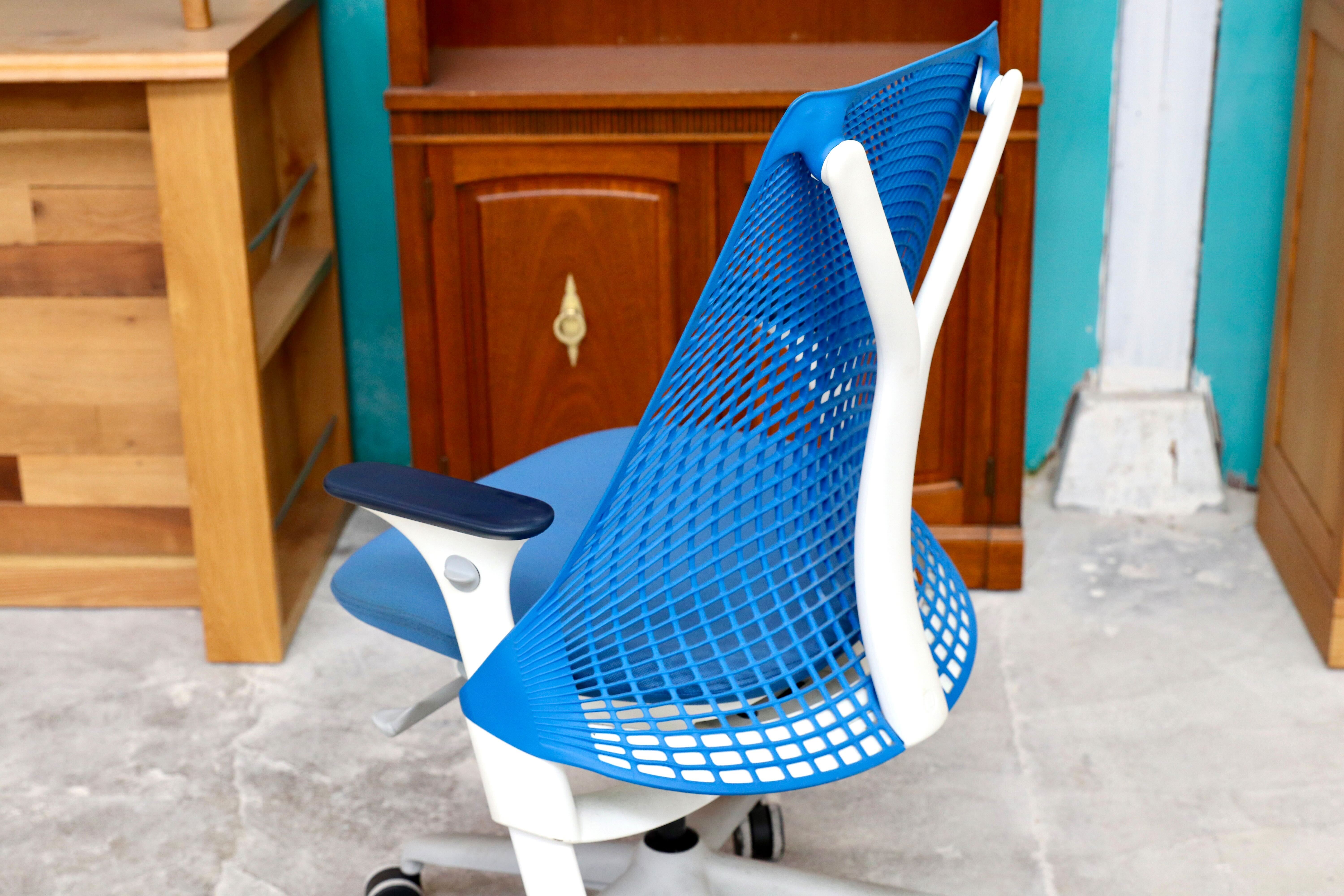 GMHK379G○Herman Miller / ハーマンミラー セイルチェア デスクチェア オフィスチェア ワークチェア ブルー 定価約11.8万