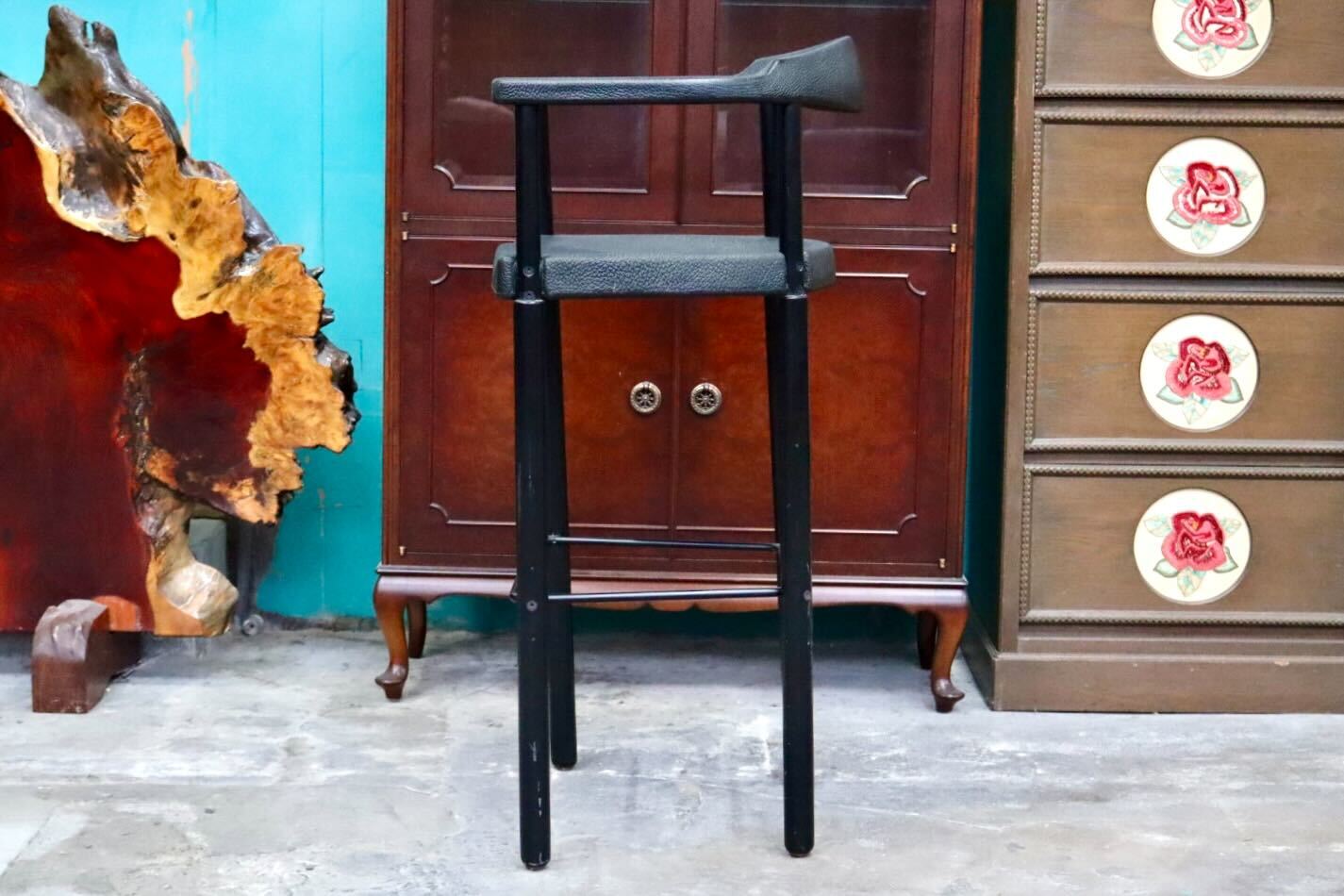 GMIS471G○レオナルド アームチェア カウンターチェア ブラック デザイナーズ 椅子 INTER-DECOR取扱い 検）Cassina Strassle Collection
