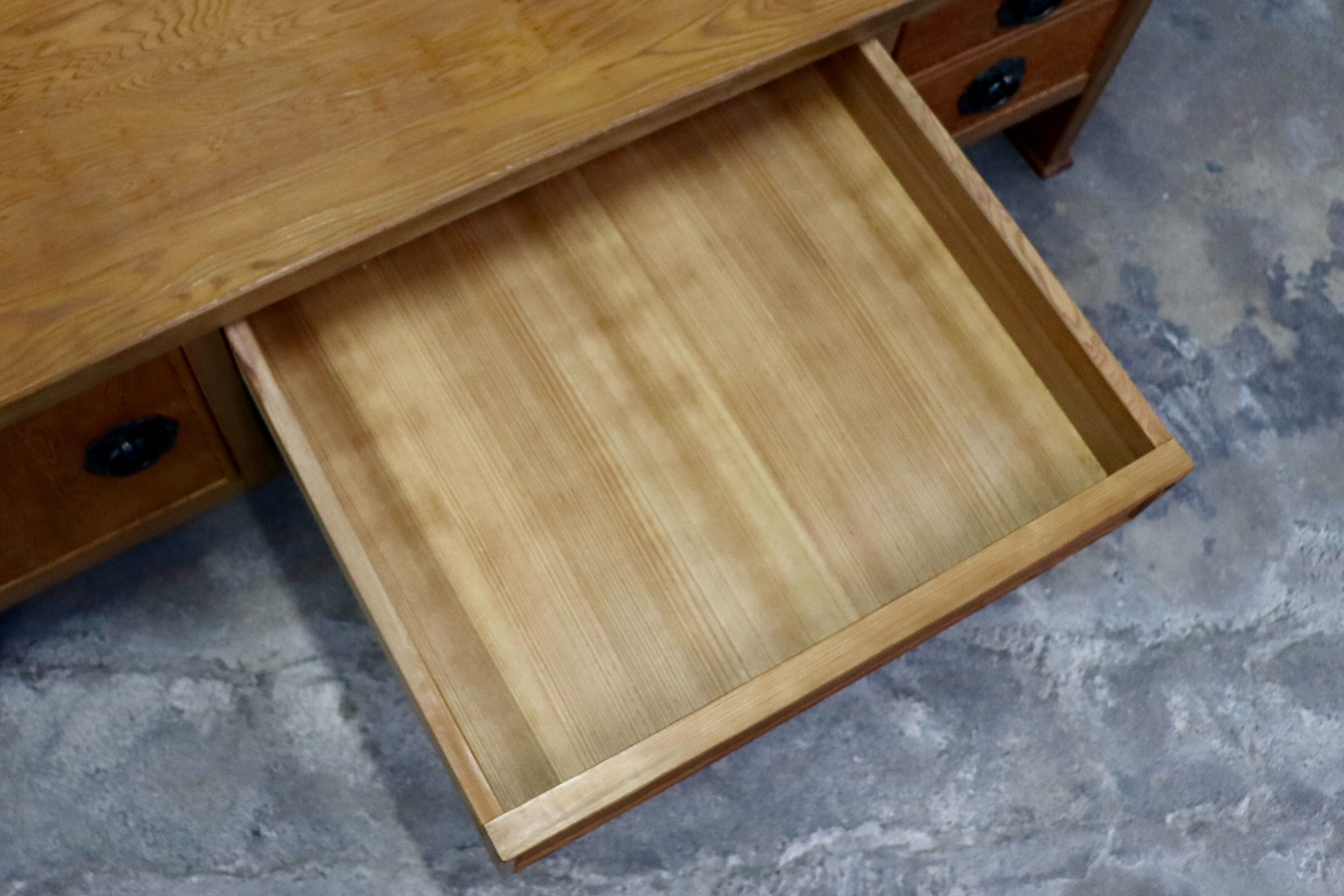 GMIK484○世界遺産屋久杉 民芸家具 文机 座敷机 座卓 ローテーブル 作業台 和室 デスク 机 アンティーク レトロ 伝統工芸 和モダン