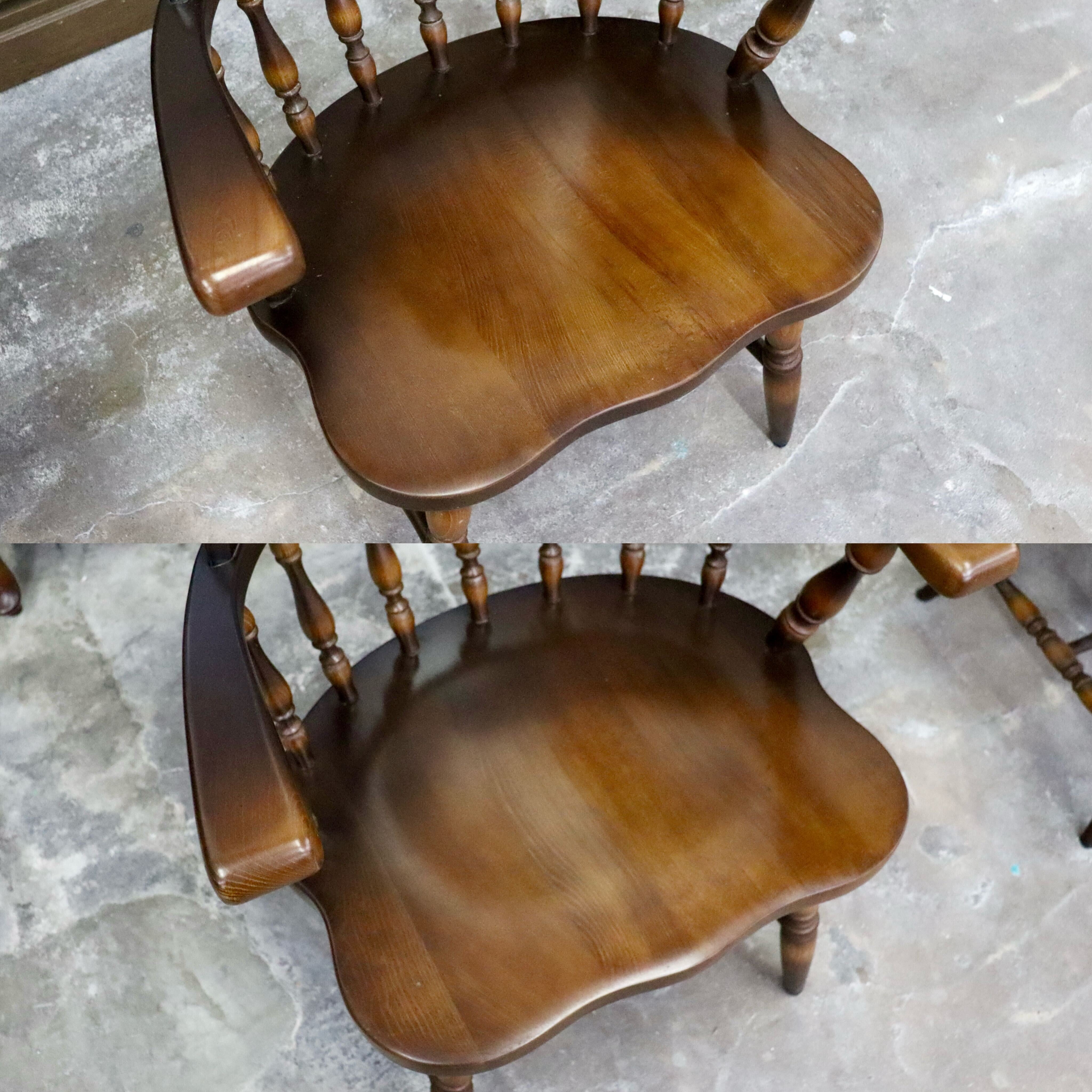 GMIH317B○飛騨産業 / HIDA キツツキ ウィンザーチェア ダイニングチェア 椅子 2脚セット カントリー レトロ 無垢 国産家具