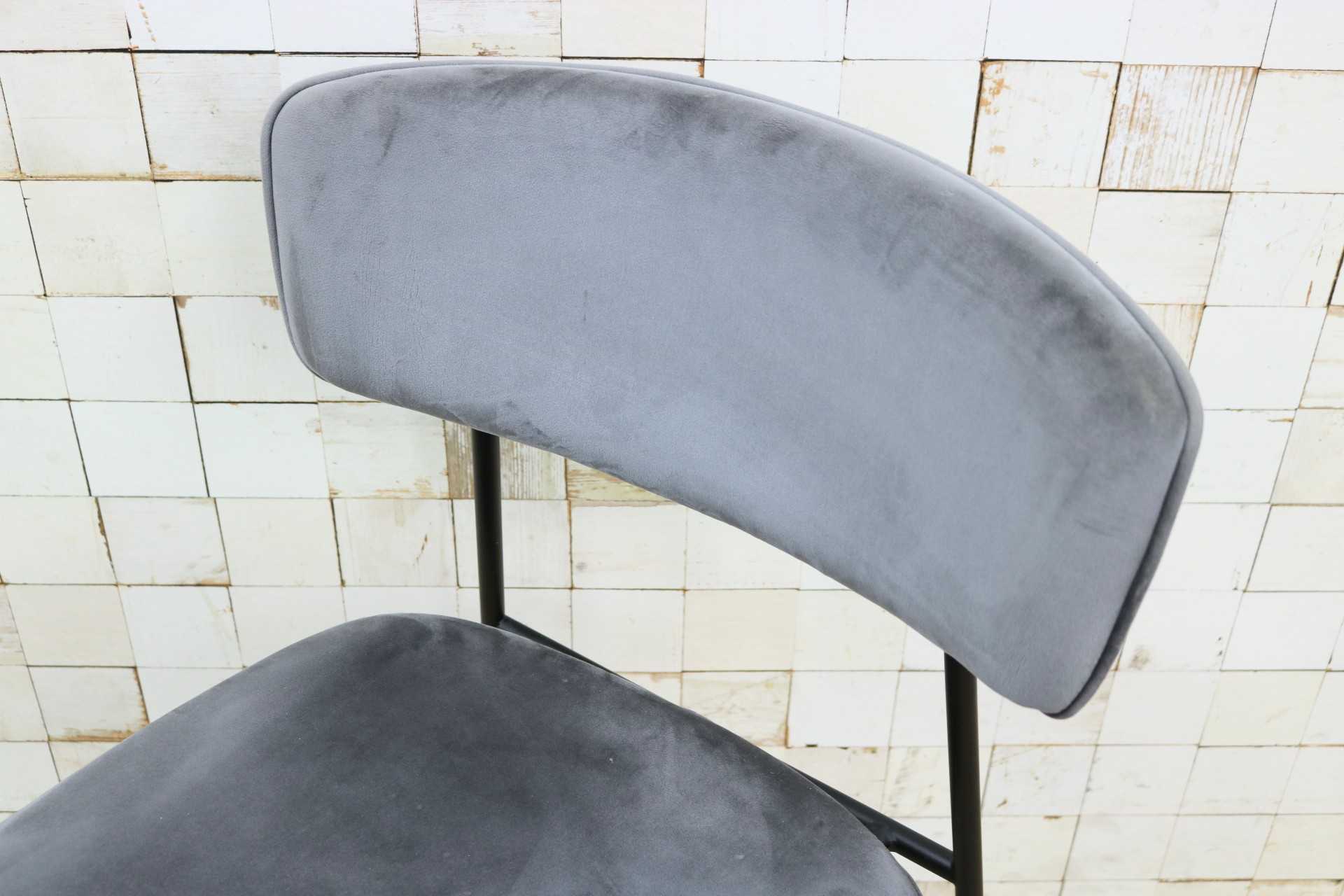 GMIH542B◯Calligaris / カリガリス Fifties フィフティーズ ダイニングチェア アームレスチェア 食卓椅子 椅子 ベロア イタリア モダン