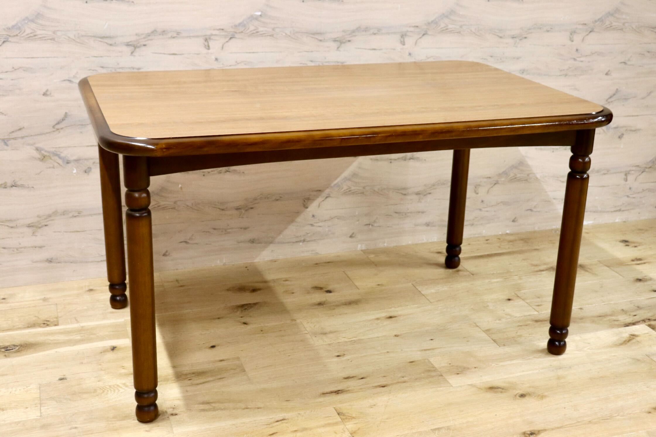 GMIH303○karimoku / カリモク オールドカリモク ダイニングテーブル 食卓テーブル 木製 ナチュラル ヴィンテージ 昭和レトロ 国産家具