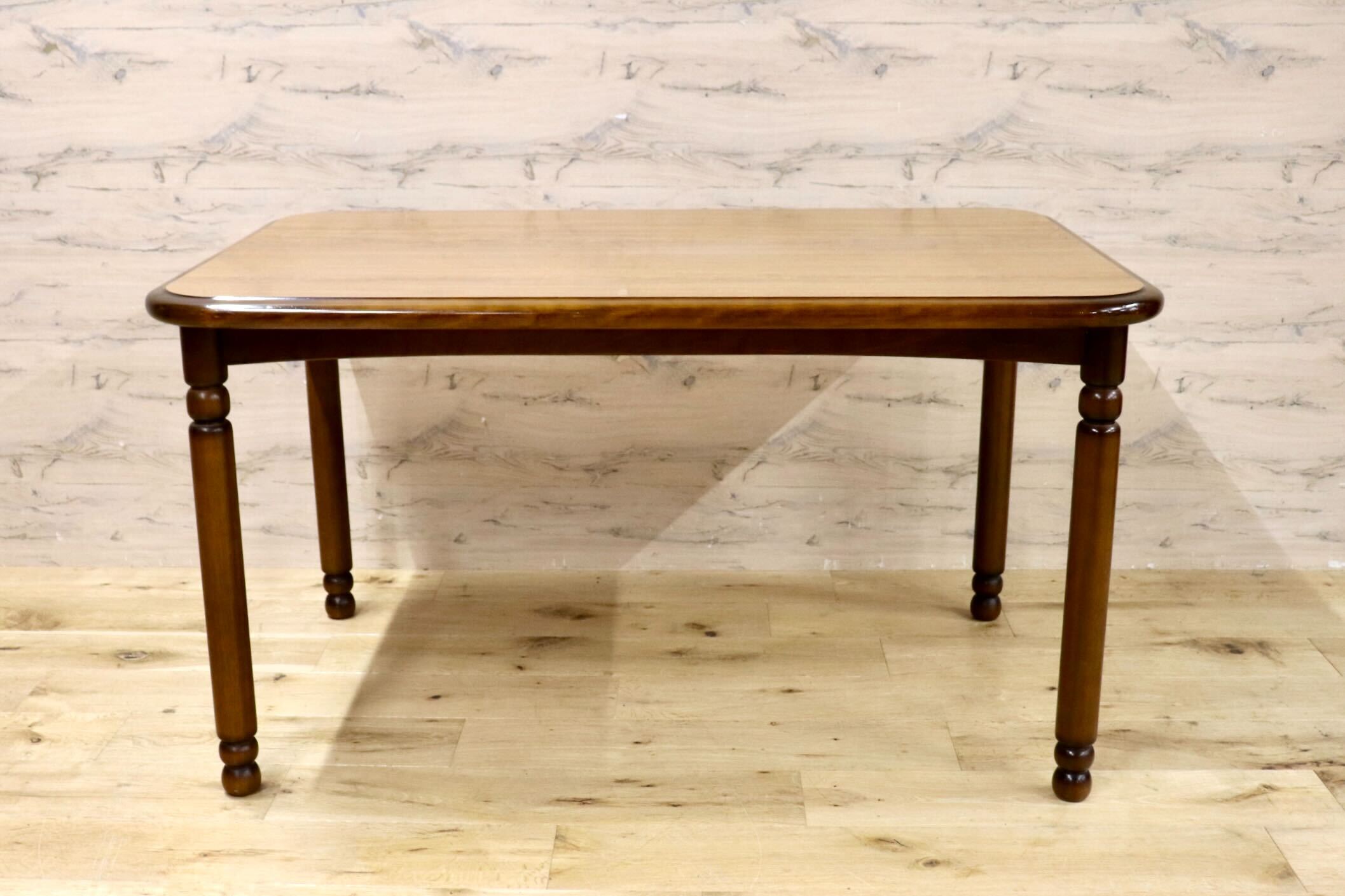 GMIH303○karimoku / カリモク オールドカリモク ダイニングテーブル 食卓テーブル 木製 ナチュラル ヴィンテージ 昭和レトロ 国産家具