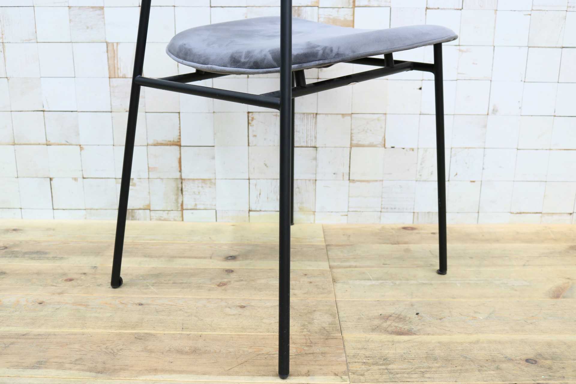 GMIH542B◯Calligaris / カリガリス Fifties フィフティーズ ダイニングチェア アームレスチェア 食卓椅子 椅子 ベロア イタリア モダン