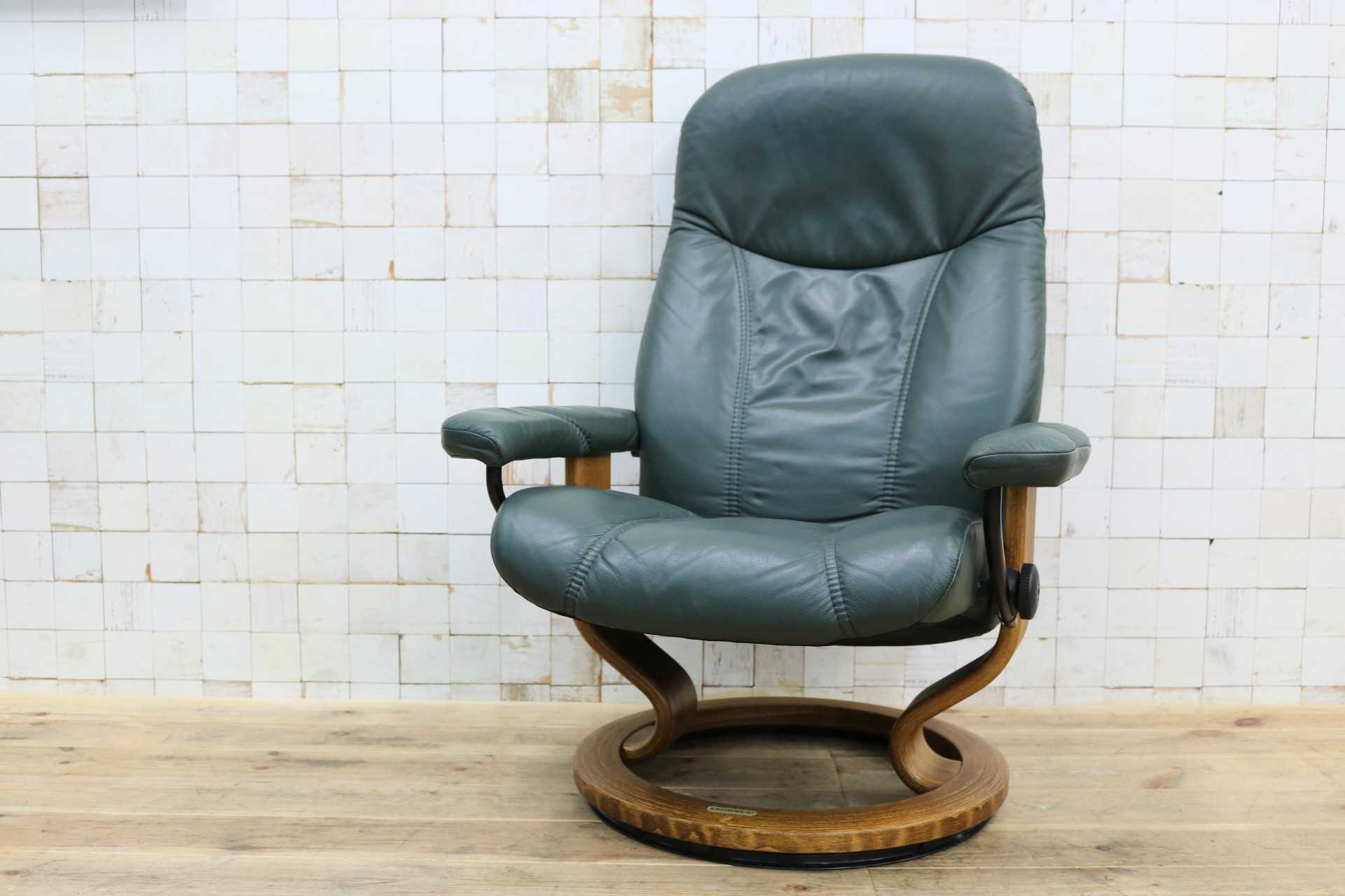 GMIN3〇EKORNES / エコーネス ストレスレス リクライニングチェア コンサル 本革 北欧 ノルウェー 椅子 シングルソファ
