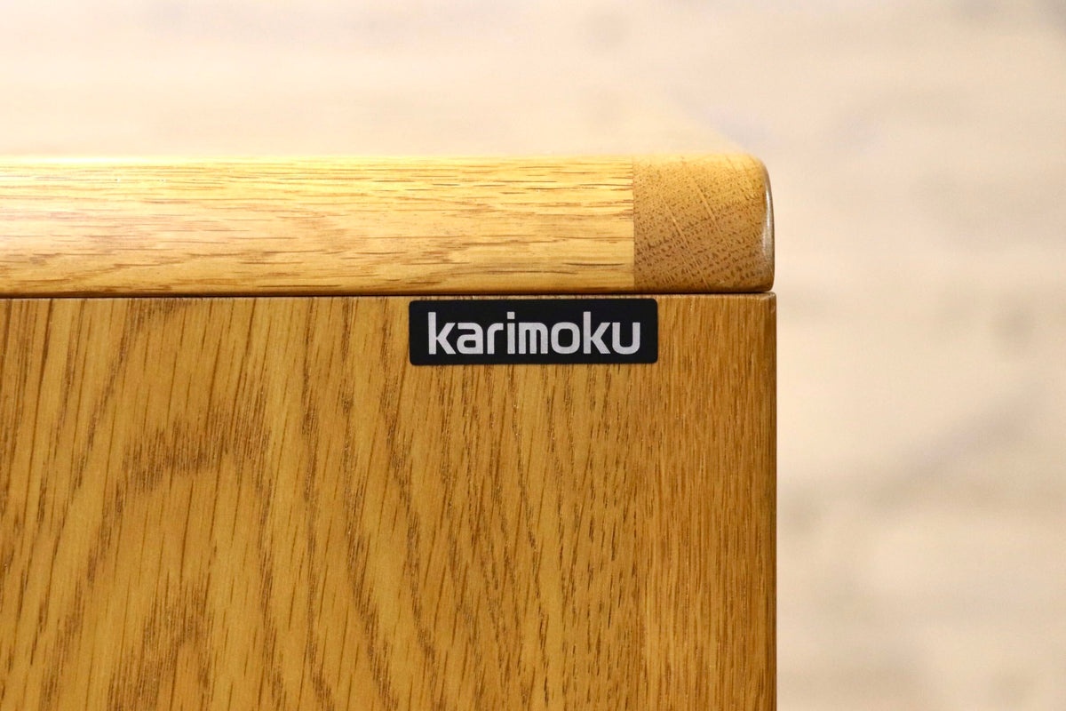 GMJN58B◯karimoku / カリモク サイドボード ローボード テレビボード AVボード キャスター オーク材 北欧ナチュラル モダン 展示品