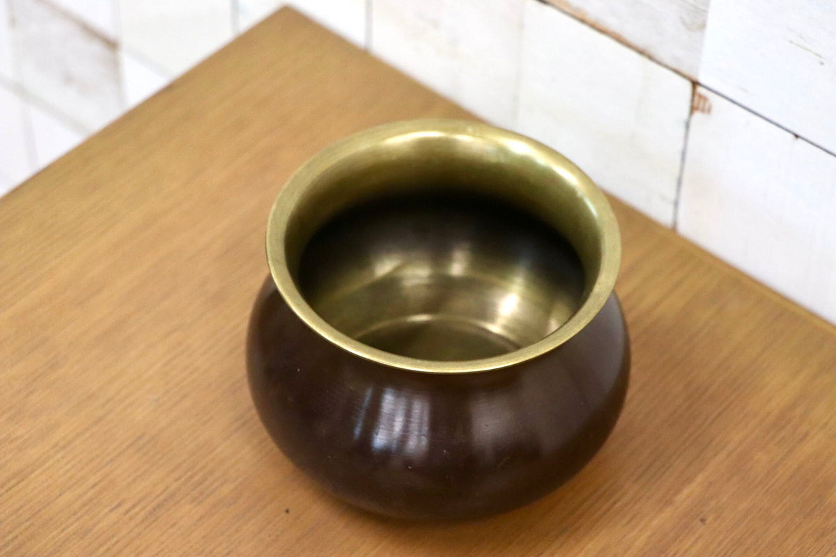 GMJK257H〇唐銅 建水 茶道 茶道具 茶器 袋形 茶道具 古道具
