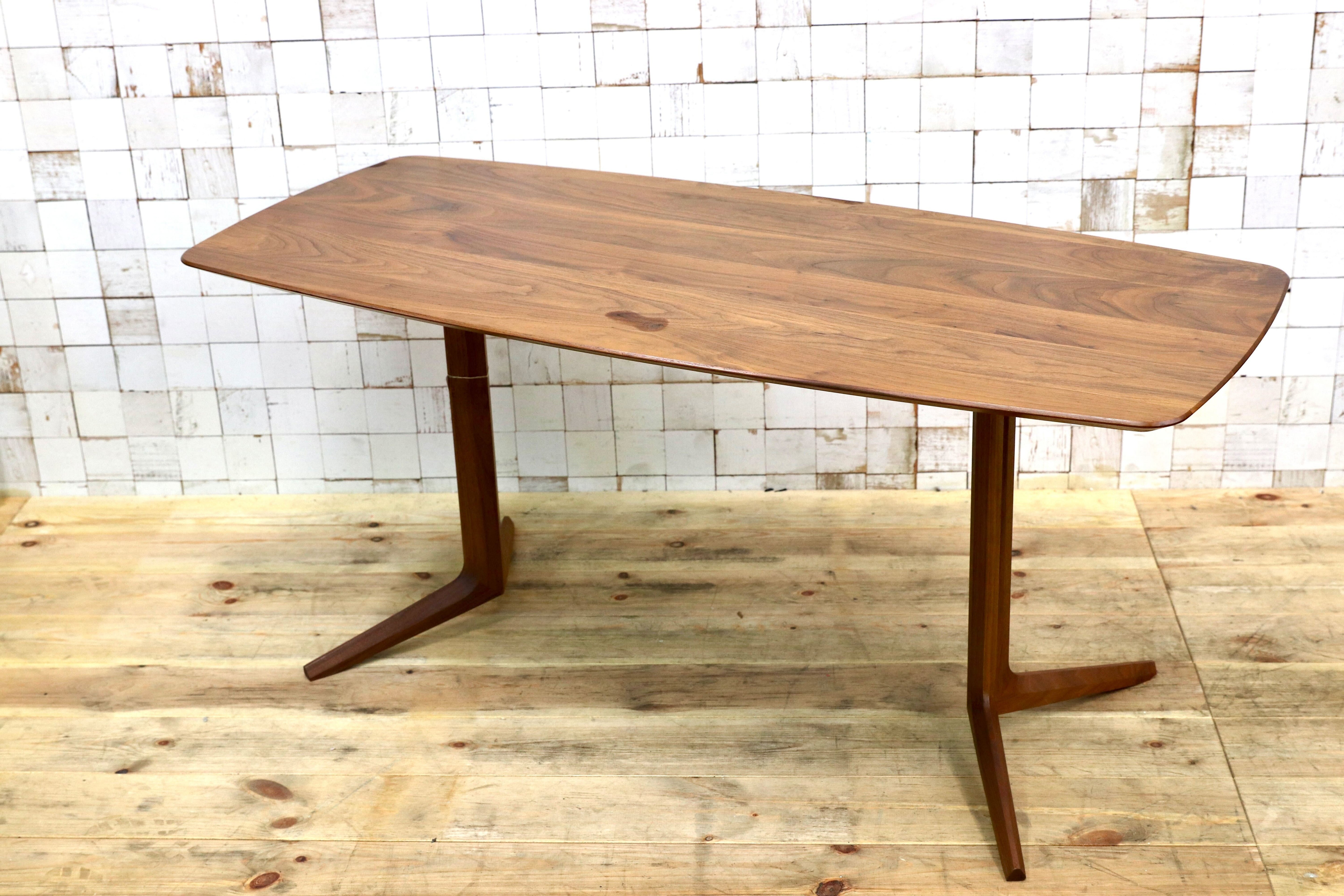 GMIS293○冨士ファニチア / FUJI FURNITURE Perche Living Table ペルシェ リビングテーブル ウォールナット材 カフェテーブル 定価19万
