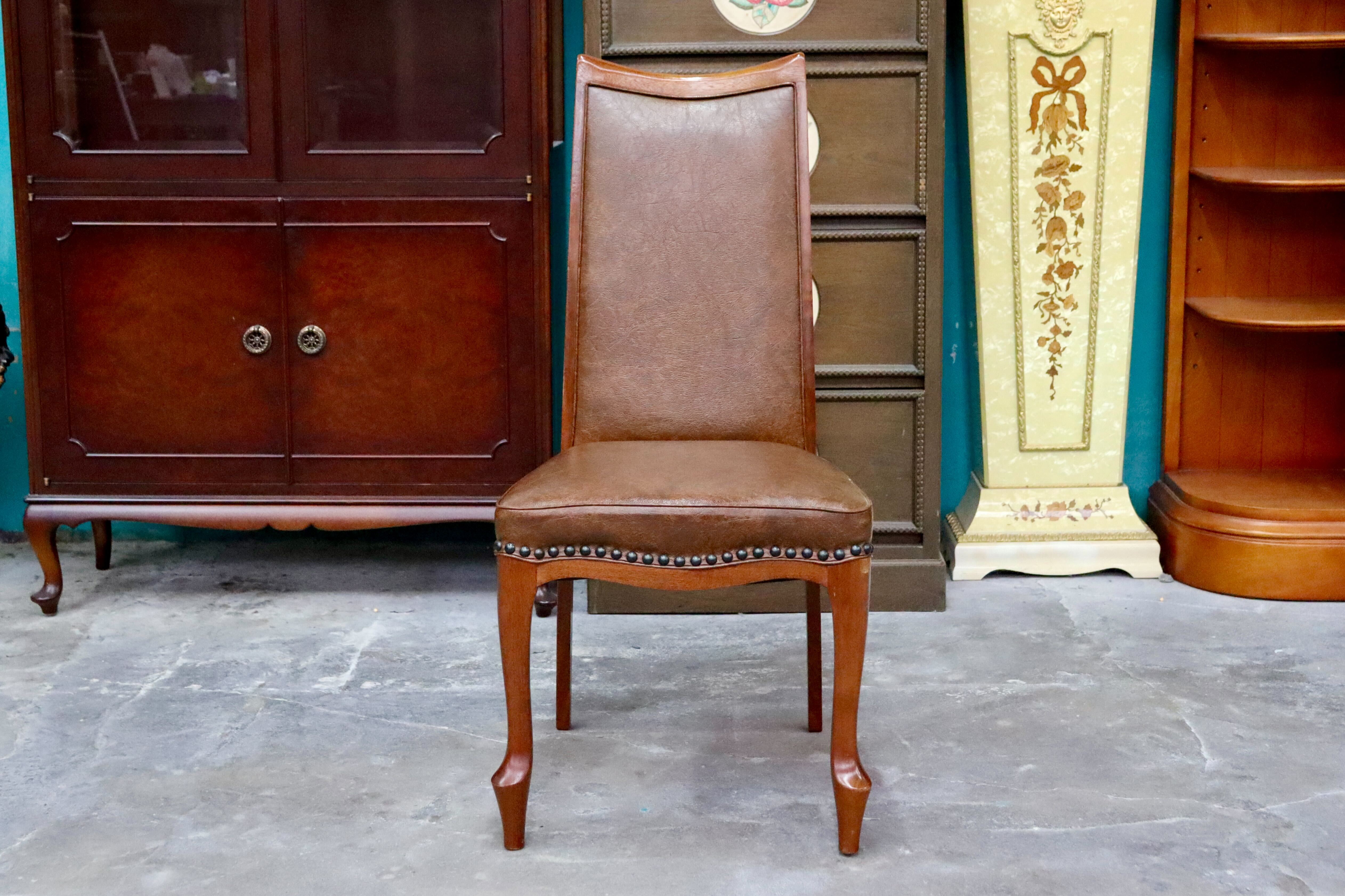 GMIK630○maruni / マルニ ベルサイユ グレース ダイニングチェア ハイバックチェア 椅子 鋲打ち 猫脚 合皮 ヨーロピアン クラシック