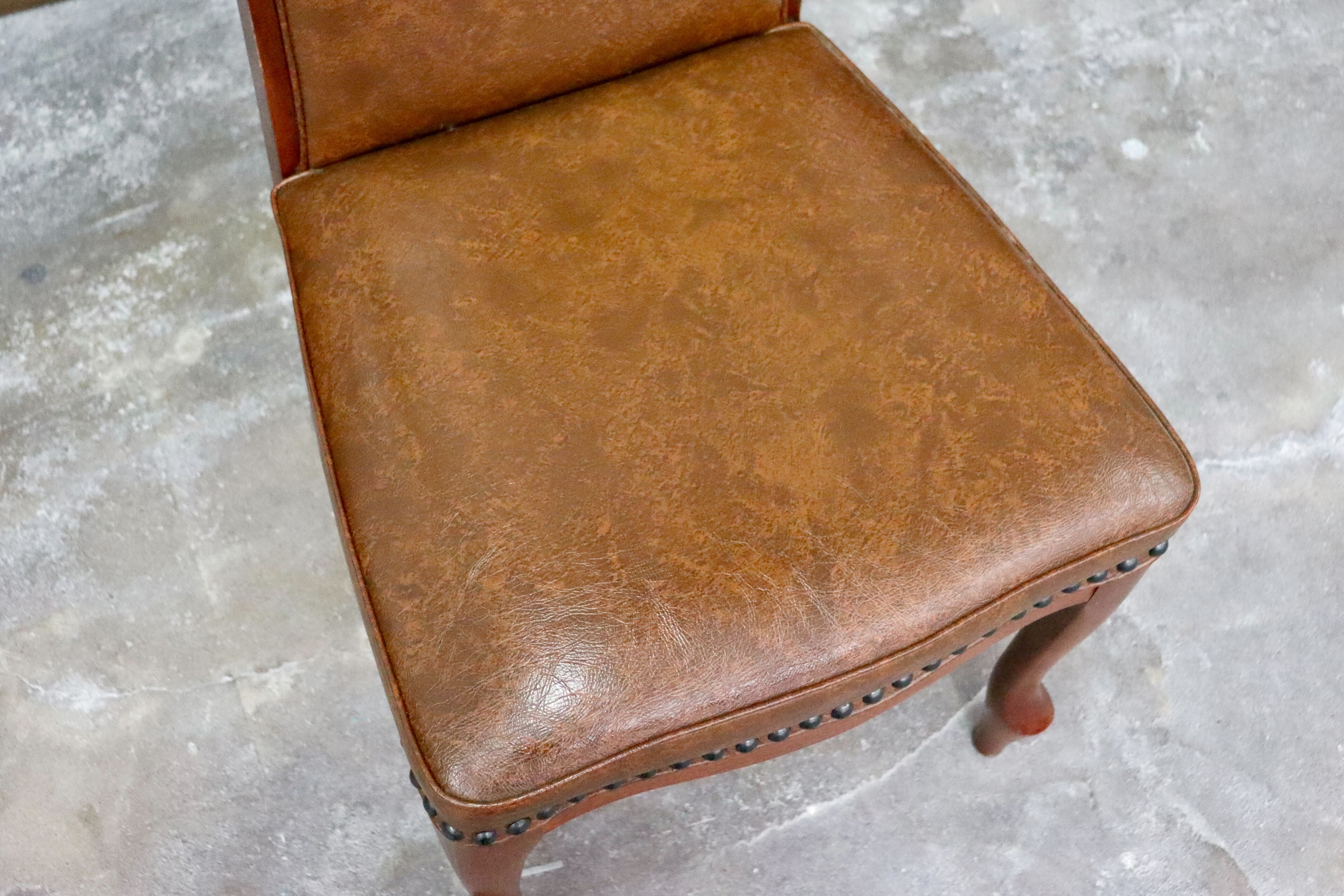 GMIK630○maruni / マルニ ベルサイユ グレース ダイニングチェア ハイバックチェア 椅子 鋲打ち 猫脚 合皮 ヨーロピアン クラシック