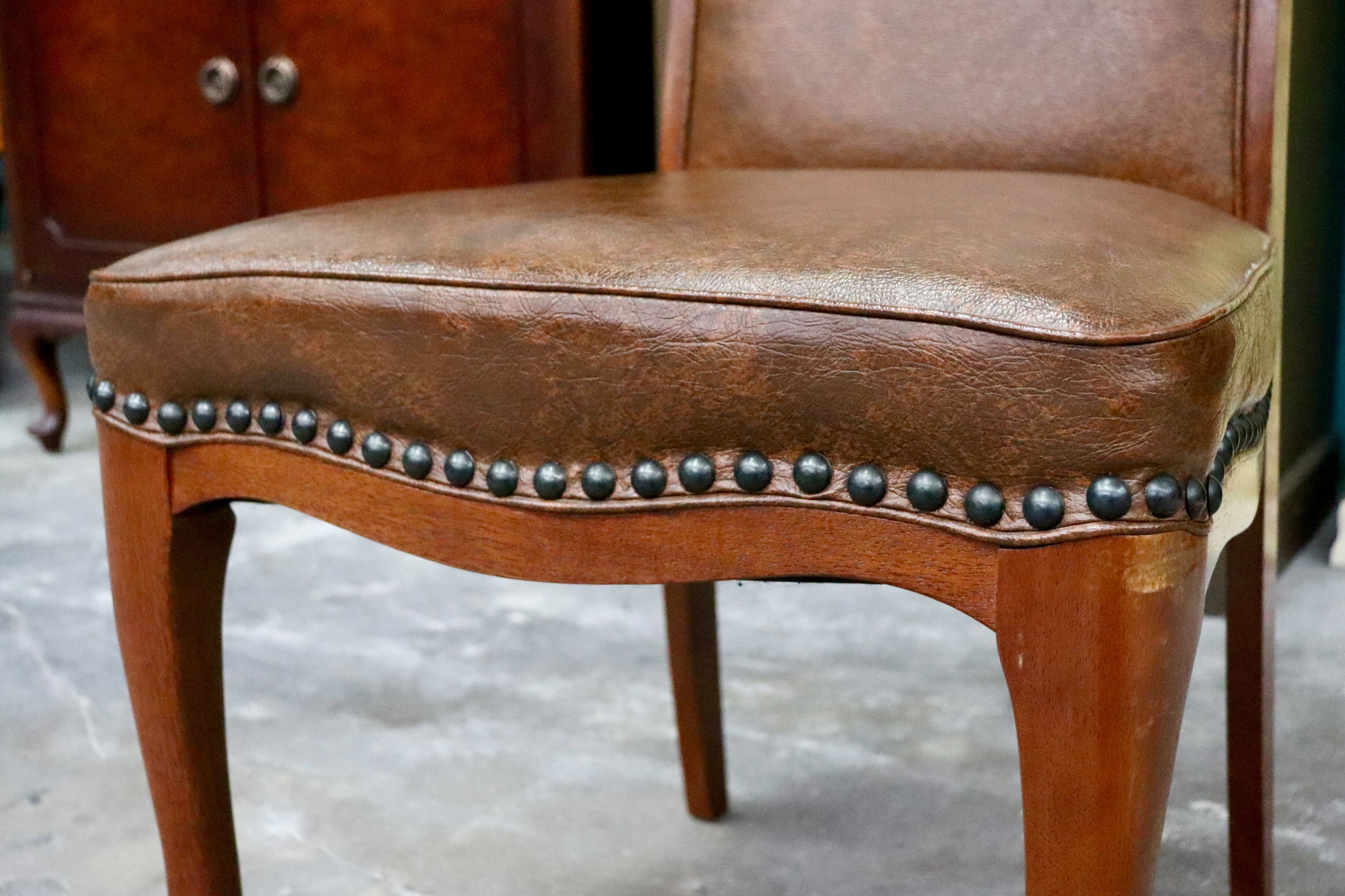 GMIK630○maruni / マルニ ベルサイユ グレース ダイニングチェア ハイバックチェア 椅子 鋲打ち 猫脚 合皮 ヨーロピアン クラシック