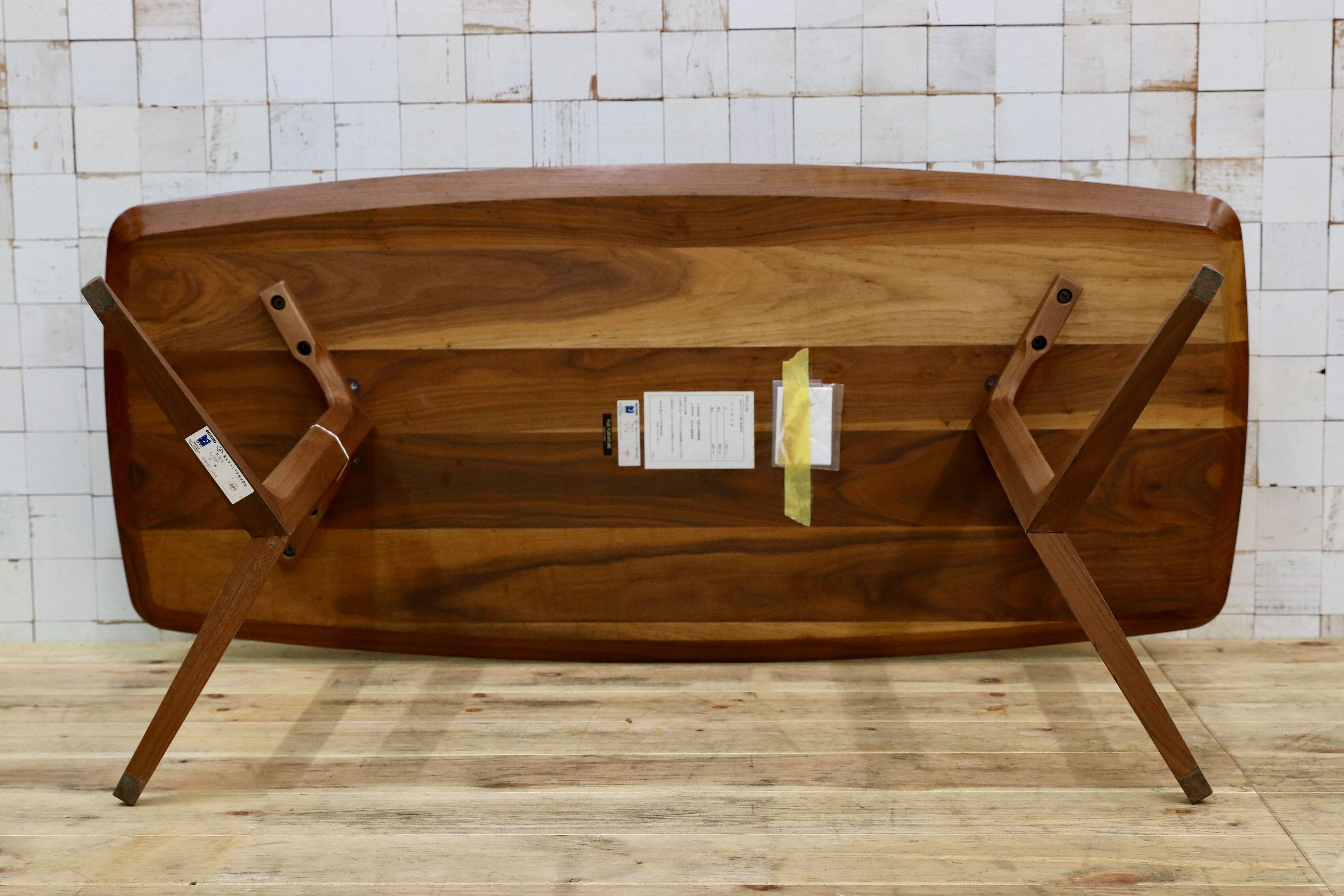 GMIS293○冨士ファニチア / FUJI FURNITURE Perche Living Table ペルシェ リビングテーブル ウォールナット材 カフェテーブル 定価19万