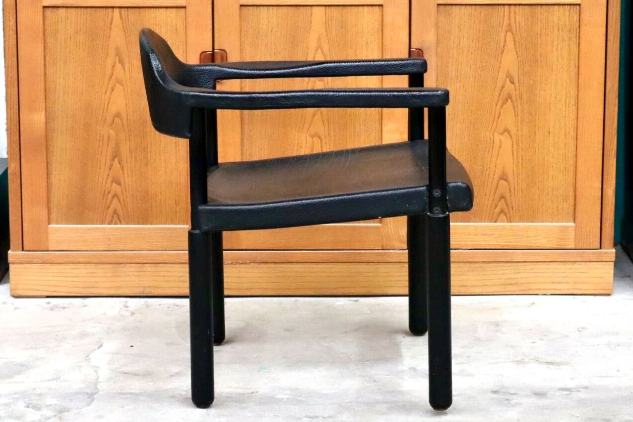 GMIS471K○レオナルド アームチェア ブラック スイス デザイナーズ家具 チェア 椅子 INTER-DECOR取扱い 検）Cassina Strassle Collection