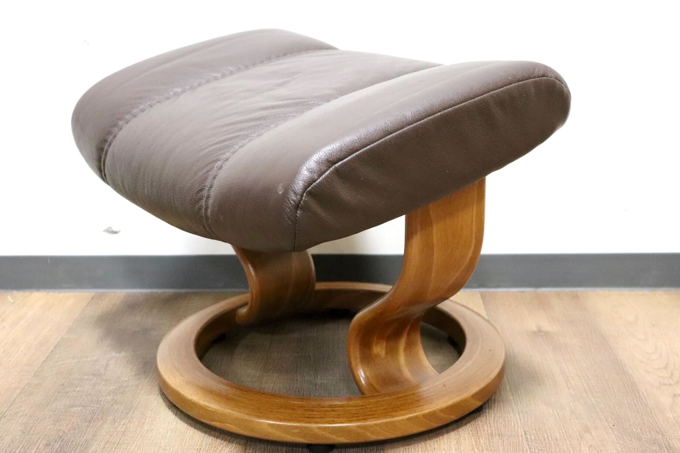 GMHK203○EKORNES / エコーネス オットマン フットスツール 腰掛け 足置き 本革 ブラウン 北欧 ノルウェー