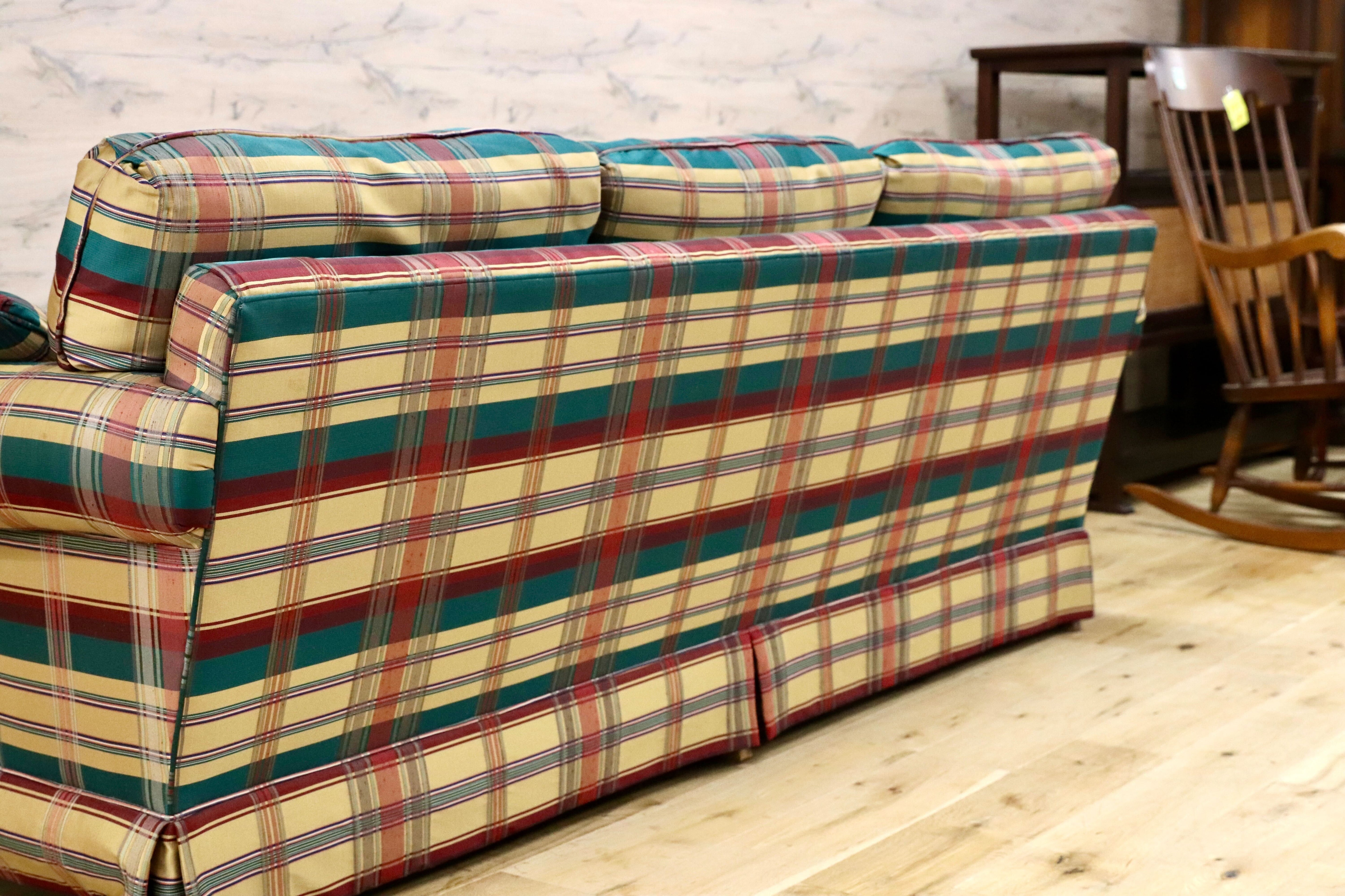 GMJH4○Heritage Furniture / ヘリテージファニチャー スリーパー タータンチェック アメリカンクラシック トラディショナル ヴィンテージ