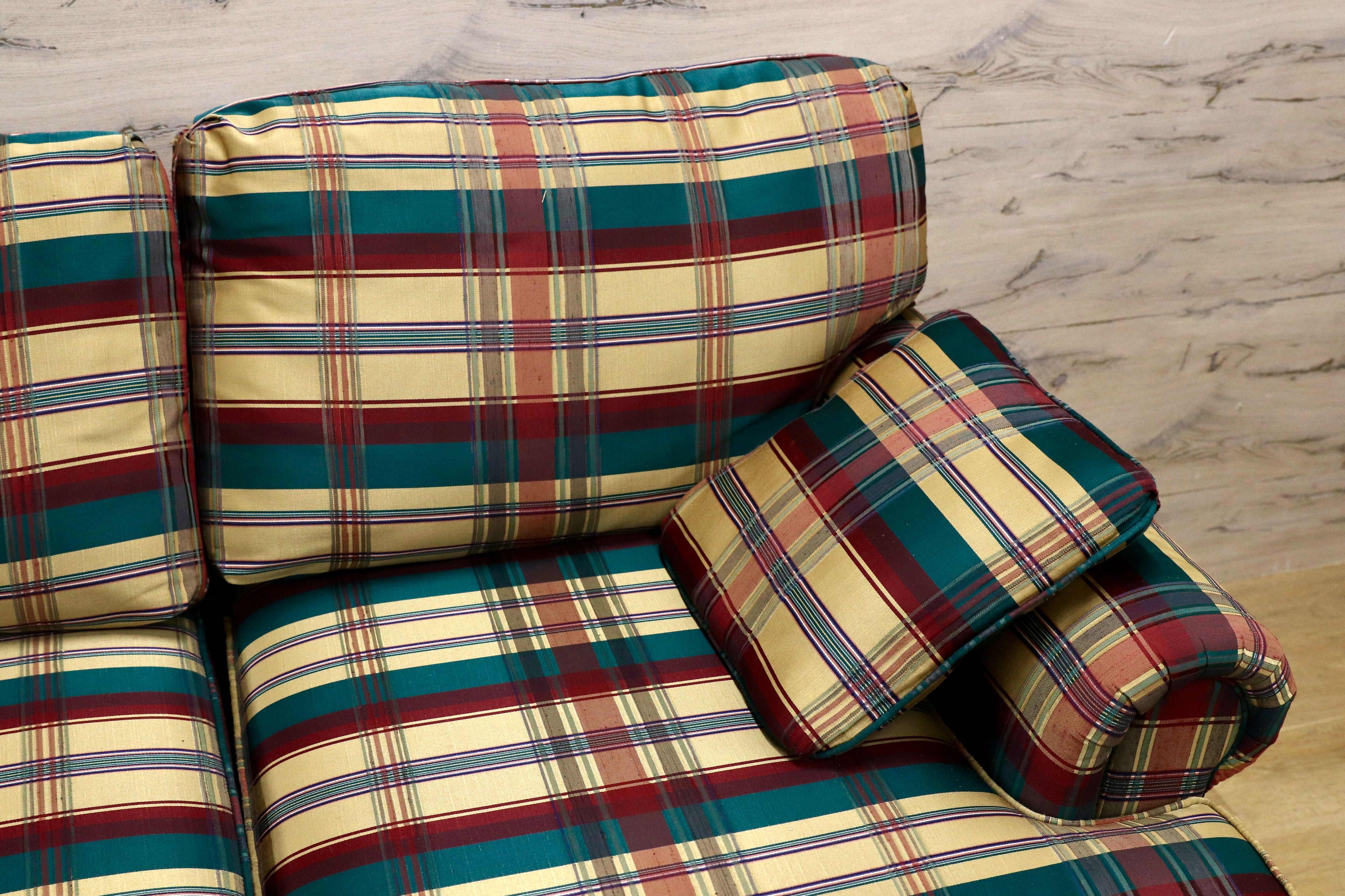 GMJH4○Heritage Furniture / ヘリテージファニチャー スリーパー タータンチェック アメリカンクラシック トラディショナル ヴィンテージ