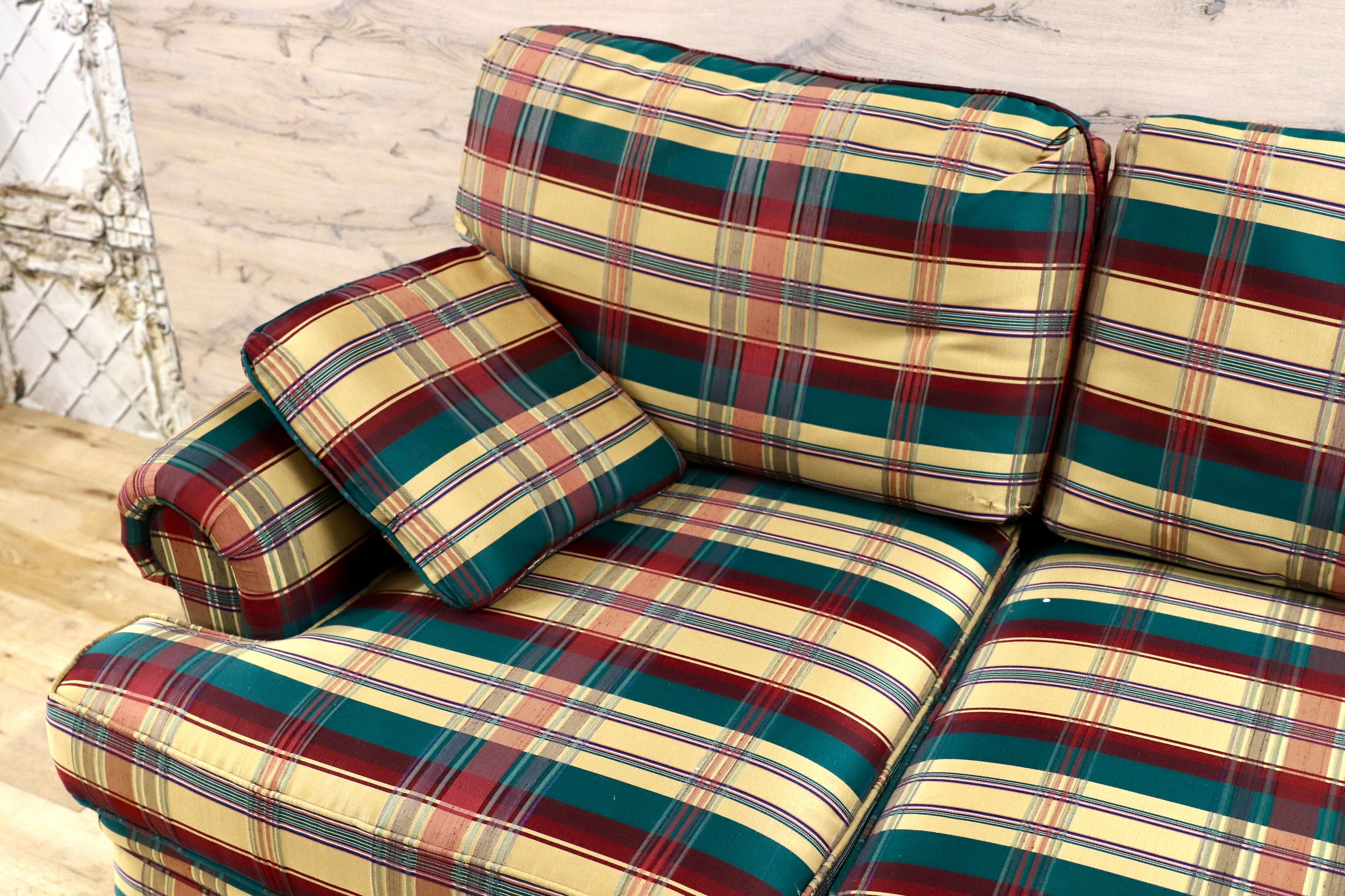 GMJH4○Heritage Furniture / ヘリテージファニチャー スリーパー タータンチェック アメリカンクラシック トラディショナル ヴィンテージ