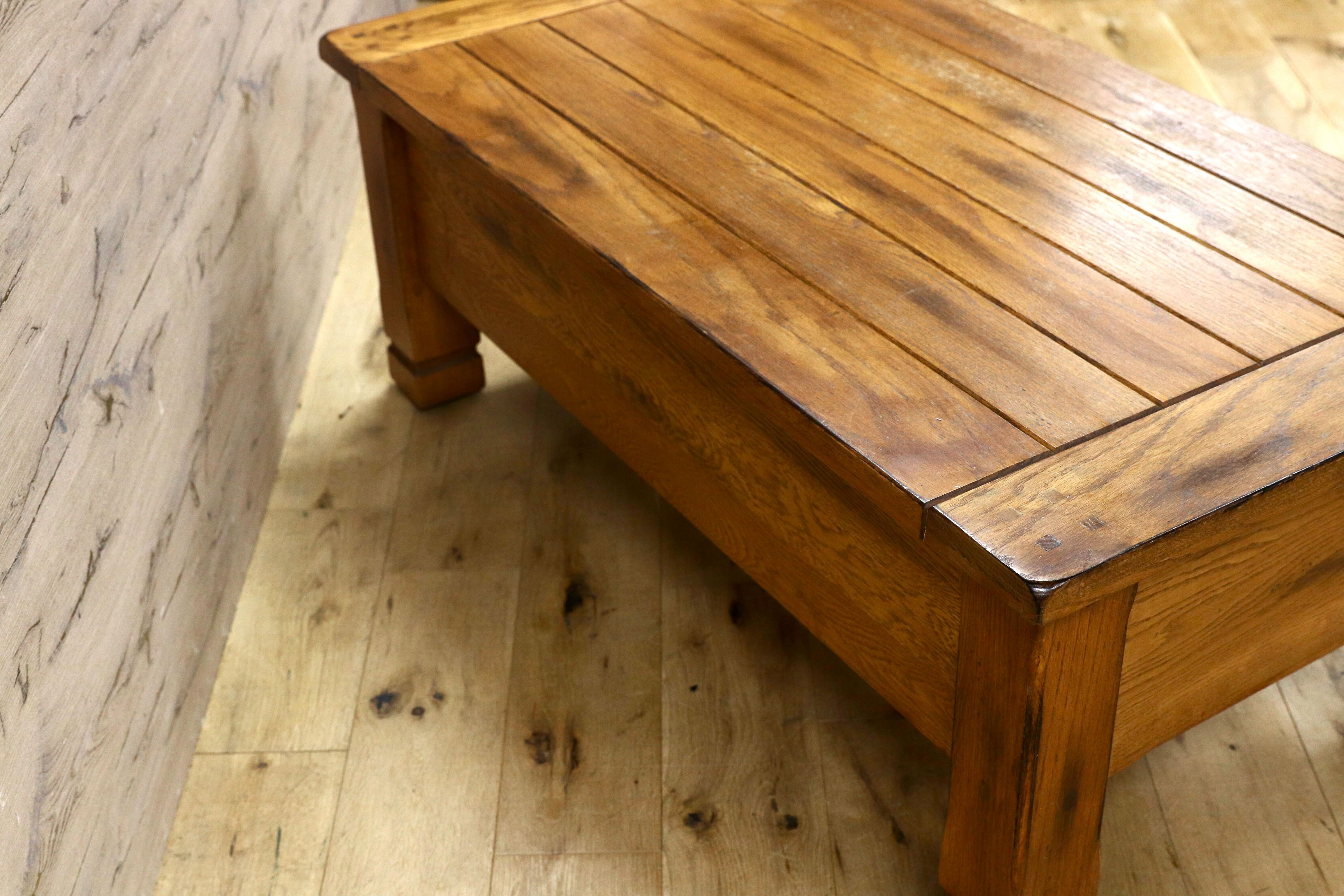 GMHK471○オーク材 ヴィンテージ センターテーブル リビングテーブル クラ GMHK471○オーク材 ヴィンテージ センターテーブル リビング