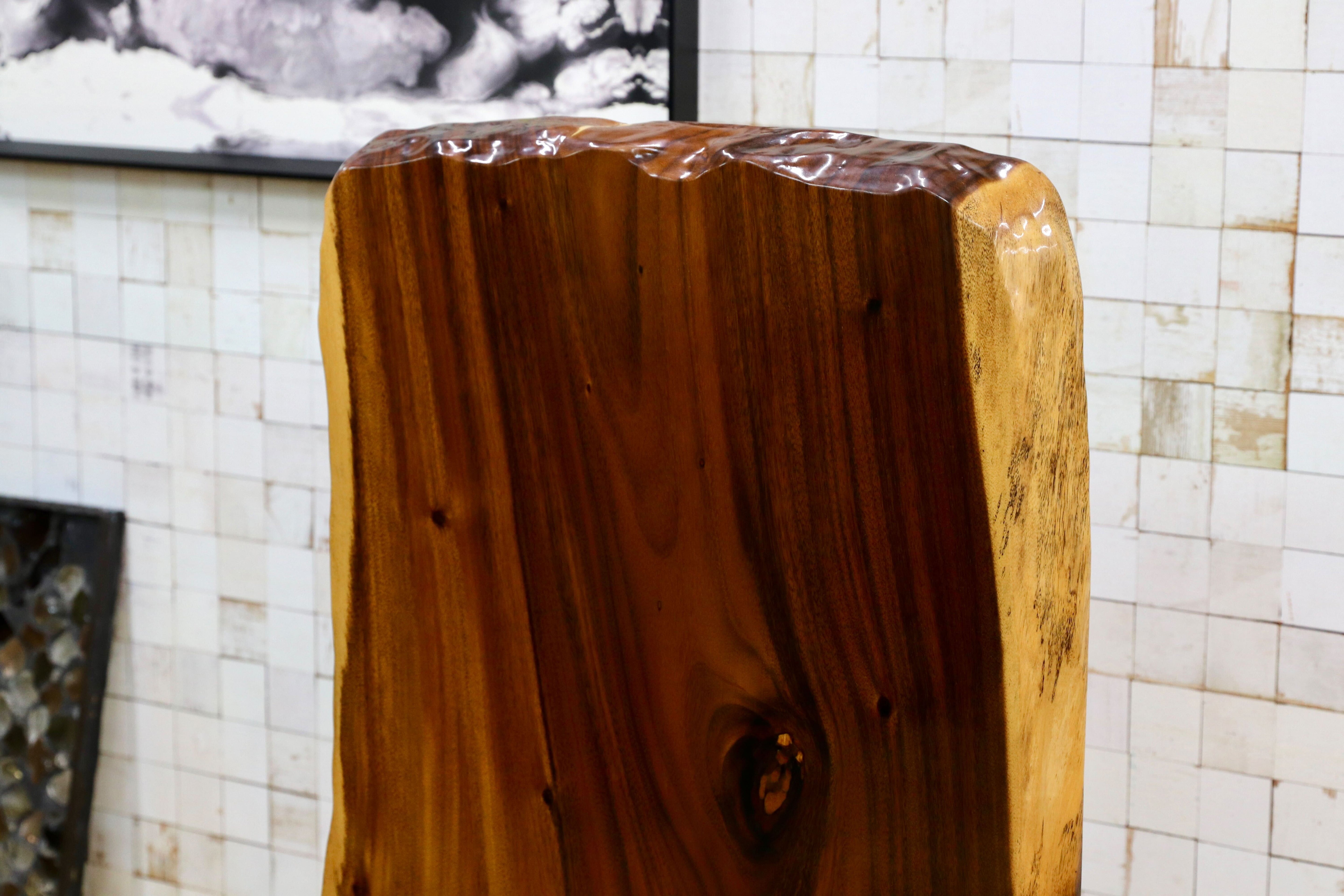 GMIK546○モンキーポッド 衝立 オブジェ 和モダン 仕切り板 玄関飾り 無垢 一枚板 客間 応接